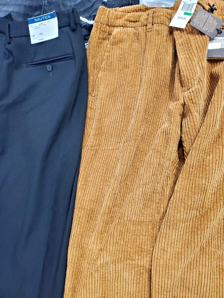 Men's Clothing Bottoms Wholesale Lot, HUGO BOSS, POLO RALPH LAUREN, NAUTICA, ALTEA, ALFANI and more, 10 Items, Shelf Pulls, MSRP $1,068