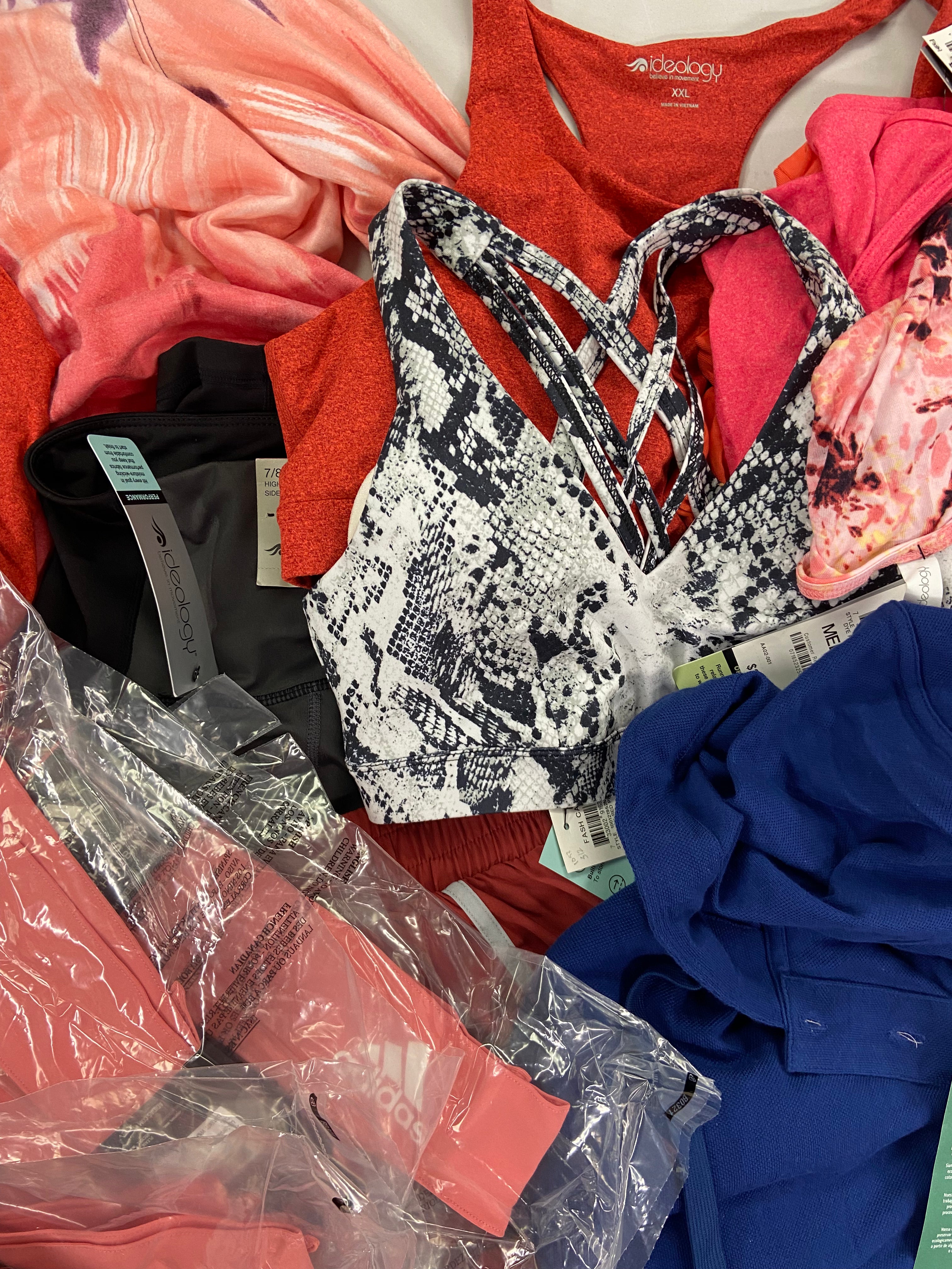 Women's Clothing Activewear Wholesale Lot, LACOSTE, ADIDAS, NIKE, THE NORTH FACE, CK PERFORMANCE, and more, 27 items, Shelf Pulls, MSRP $797