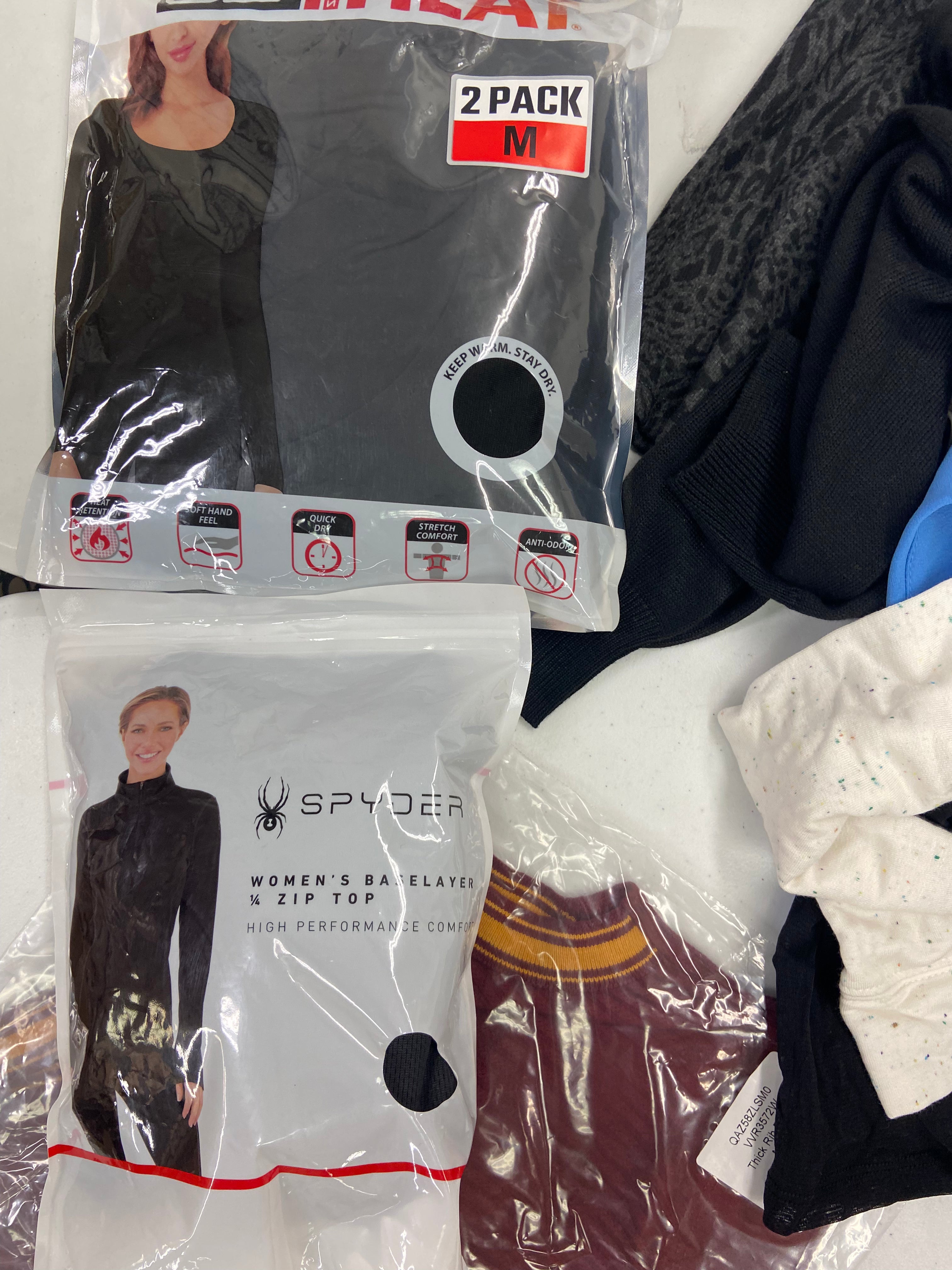 Women's Clothing Tops Wholesale Lot, SPYDER, 32 DEGREES, ELLA MOSS, AQUA, THREE DOTS and more, 17 items, Shelf Pulls, MSRP $663