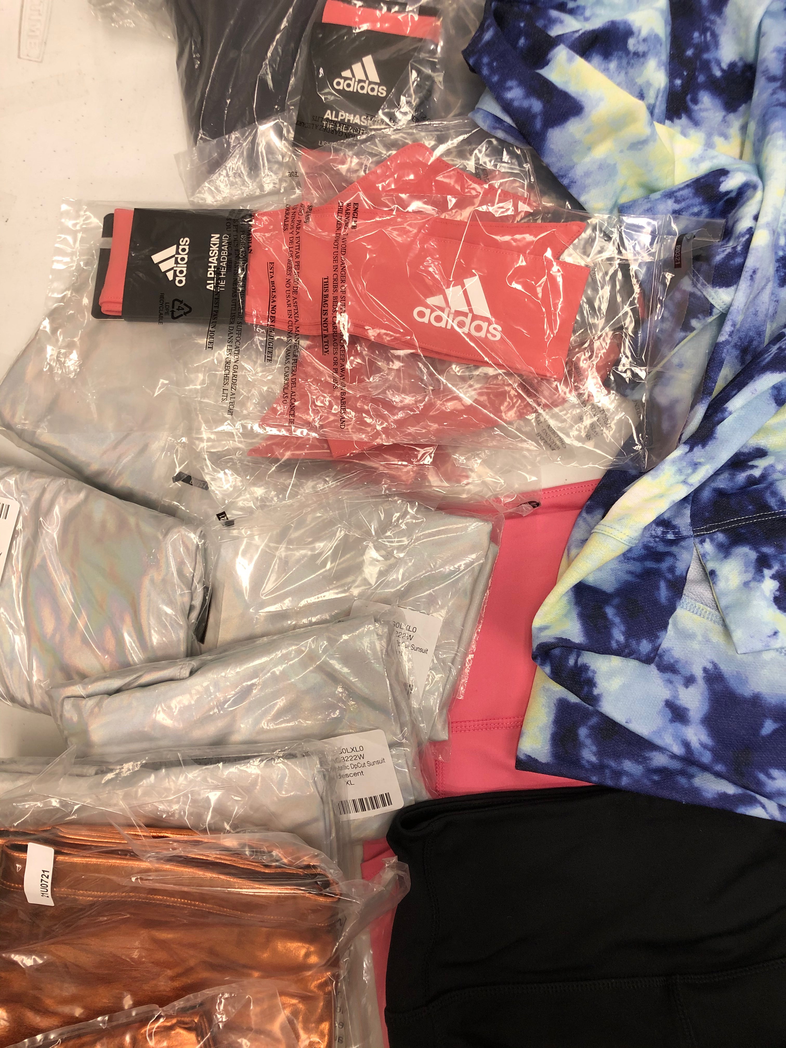 Women's Clothing Activewear and others Wholesale Lot, ADIDAS, NIKE, CALVIN KLEIN, TOMMY HILFIGER, ASICS, IDEOLOGY and more, 23 items, Shelf Pulls, MSRP $796