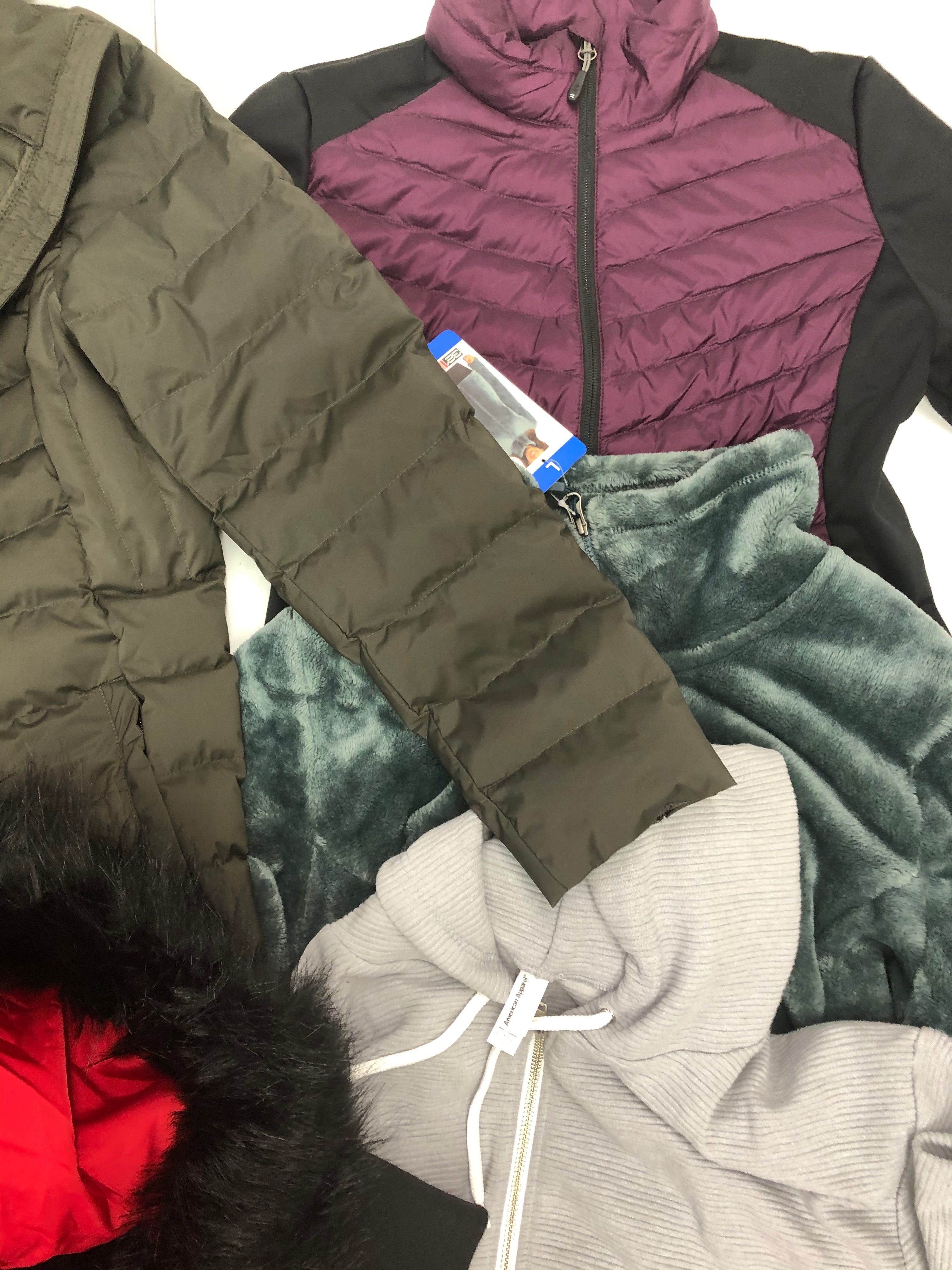 Women's Clothing Jackets Wholesale Lot, NAUTICA, MONDETTA, 32 DEGREES, AMERICAN APPAREL and more, 8 items, Shelf Pulls, MSRP $645
