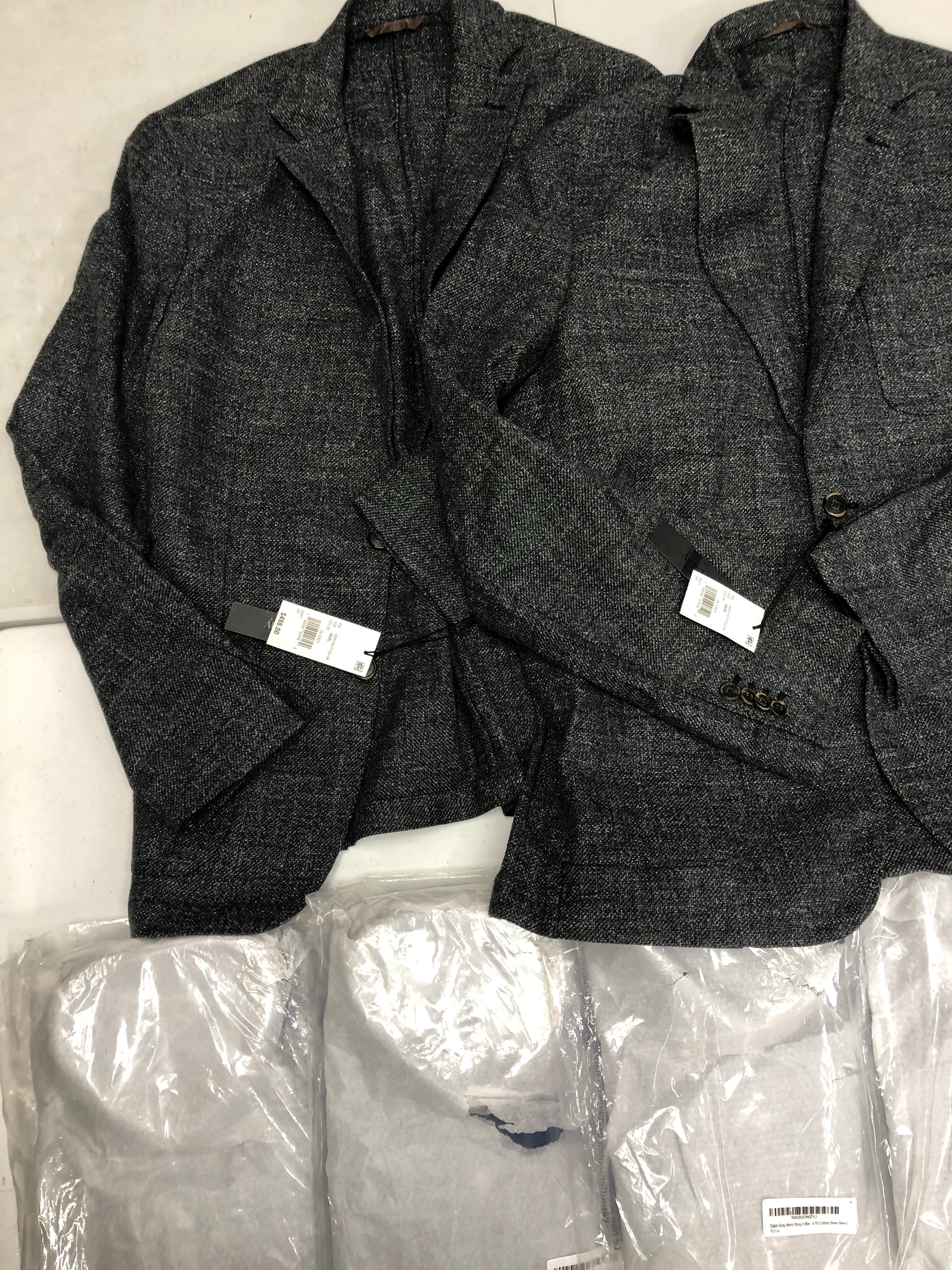 Men's Clothing Top Wholesale Lot, DYLAN GRAY, 6 Units, Shelf Pulls, MSRP $1,508
