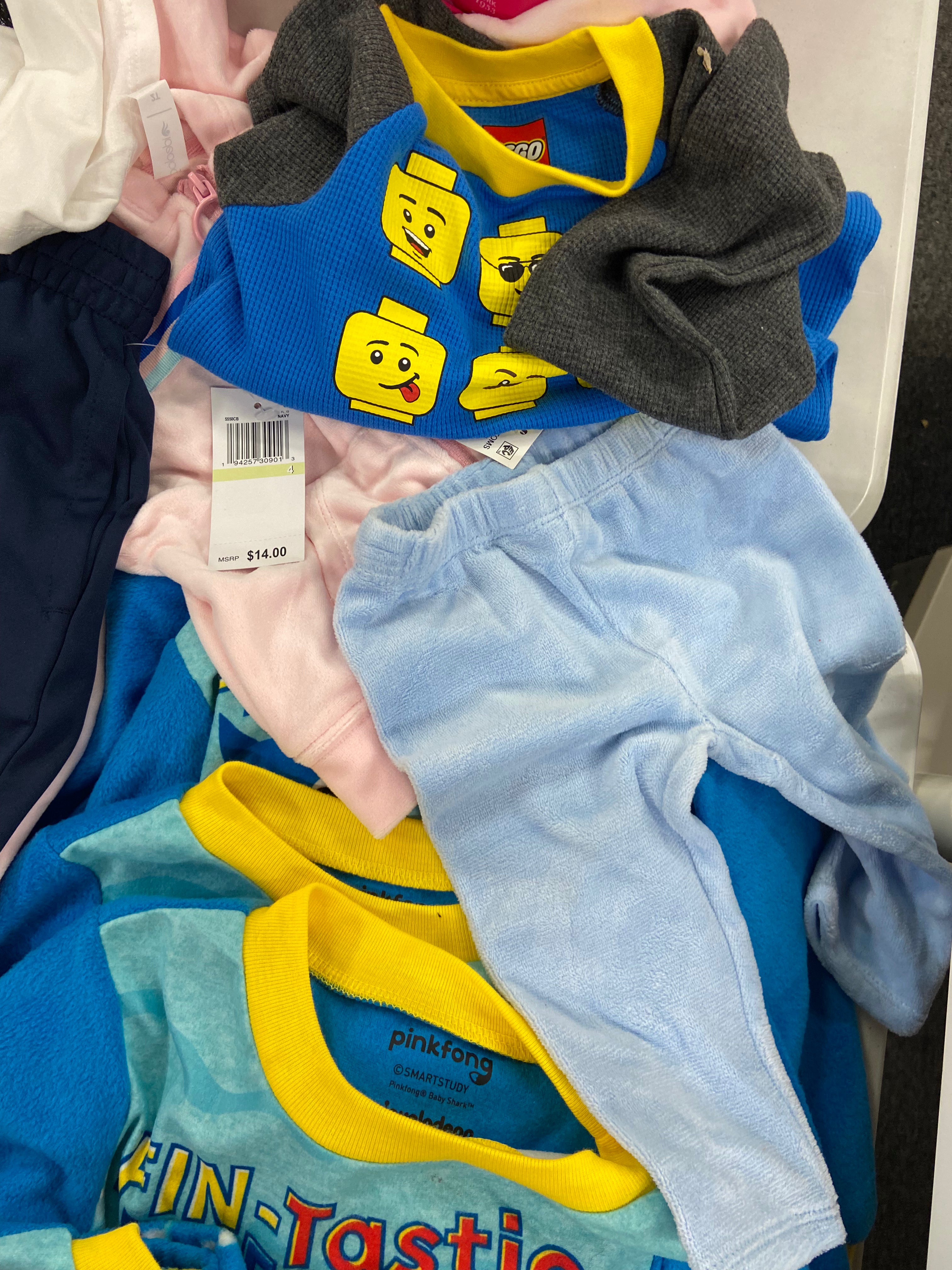 Baby's / Kid's Assorted Clothing Wholesale Lot, NIKE, TOMMY HILFIGER, PINKFONG, CALVIN KLEIN, NINA DOLL, CHAMPION, CARTER'S and more, 31 items, Shelf Pulls, MSRP $971