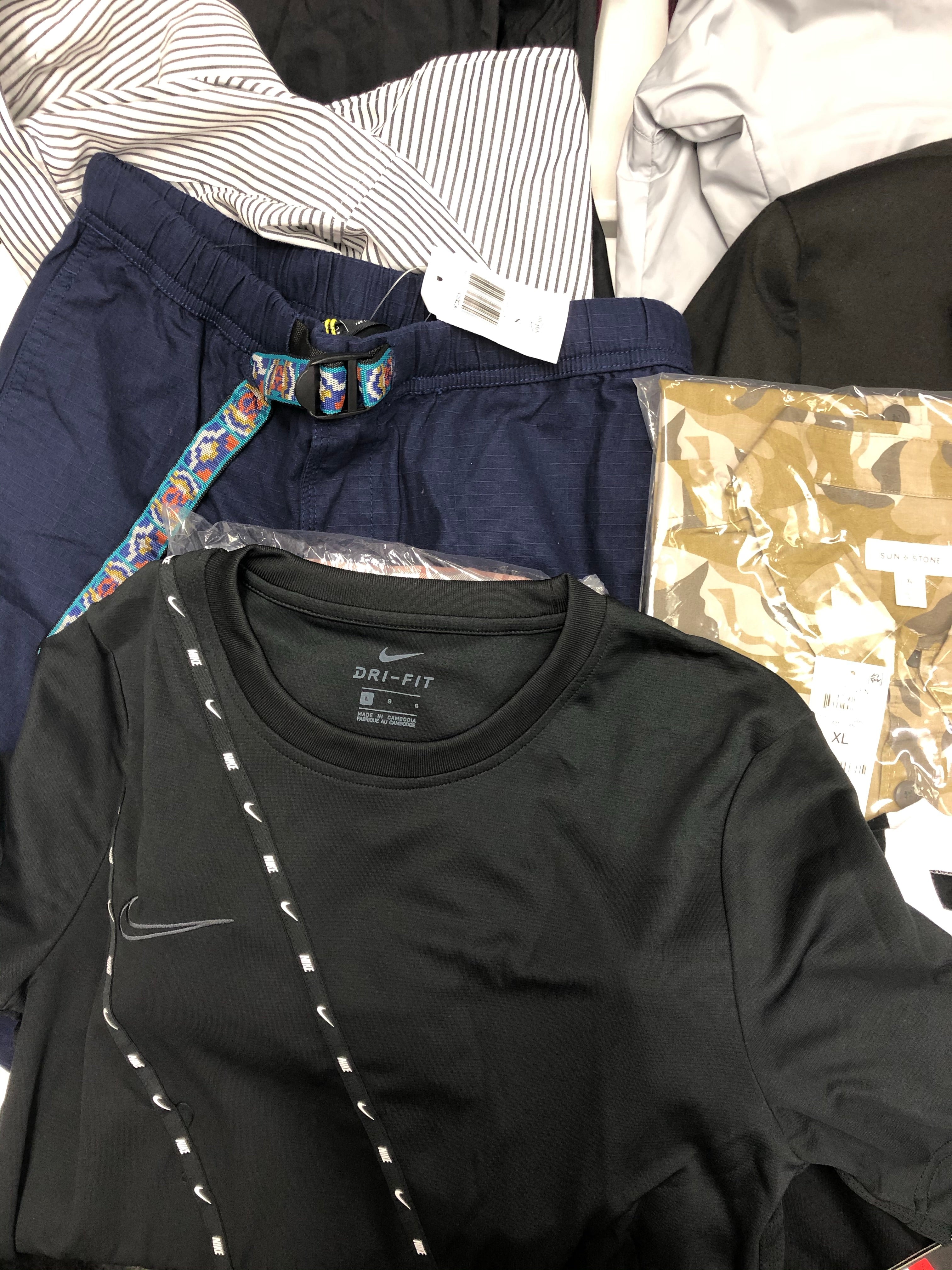 Men's Clothing Wholesale Lot, Nike, Callaway, Weatherproof, Penfield, American Apparel and more, 16 Units, Shelf Pulls, MSRP $1,145.99
