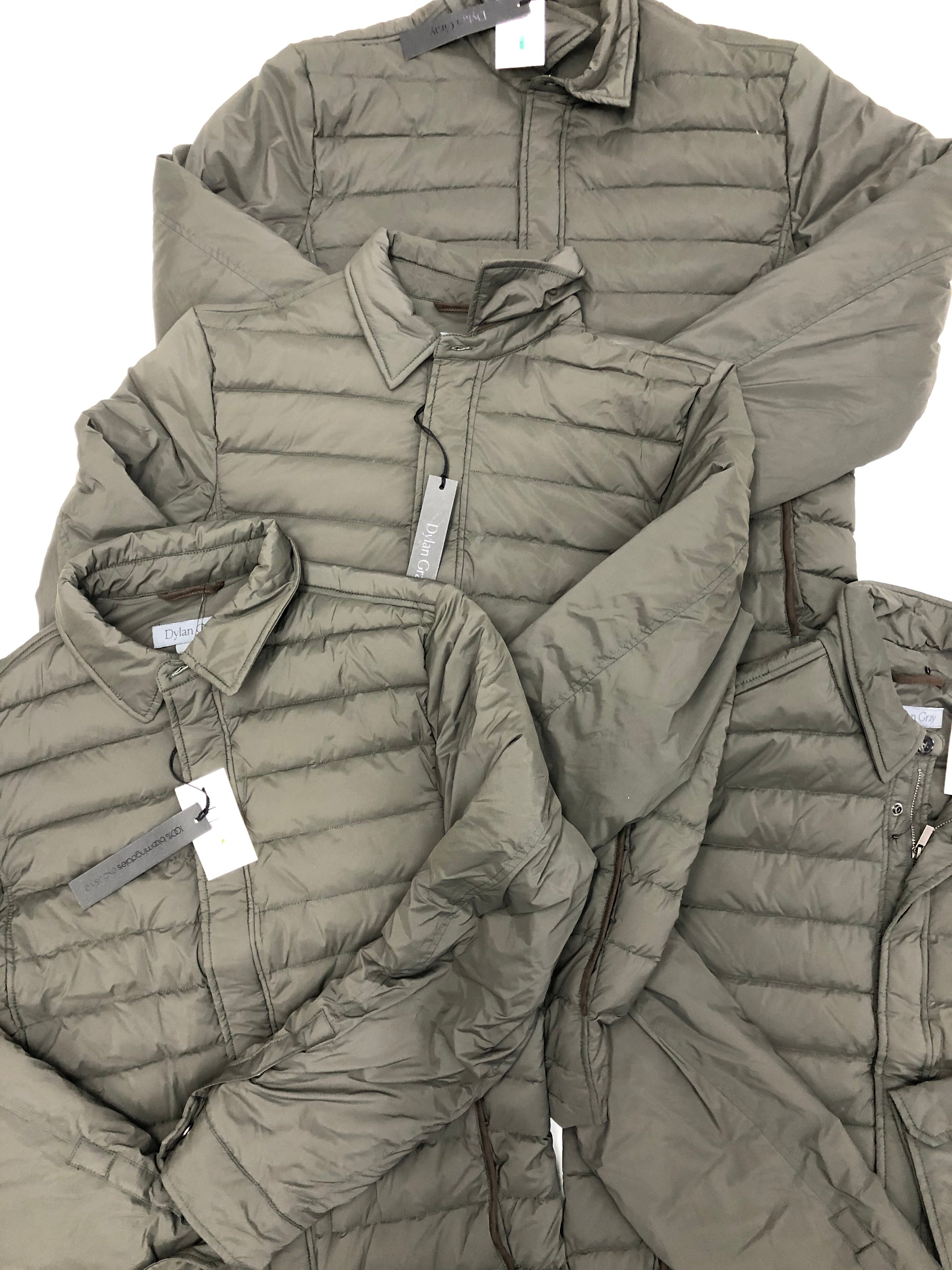 Men's Clothing OUTERWEAR/JACKETS Wholesale Lot, Dylan Gray Only, 4 Units, Shelf Pulls, MSRP $1,592