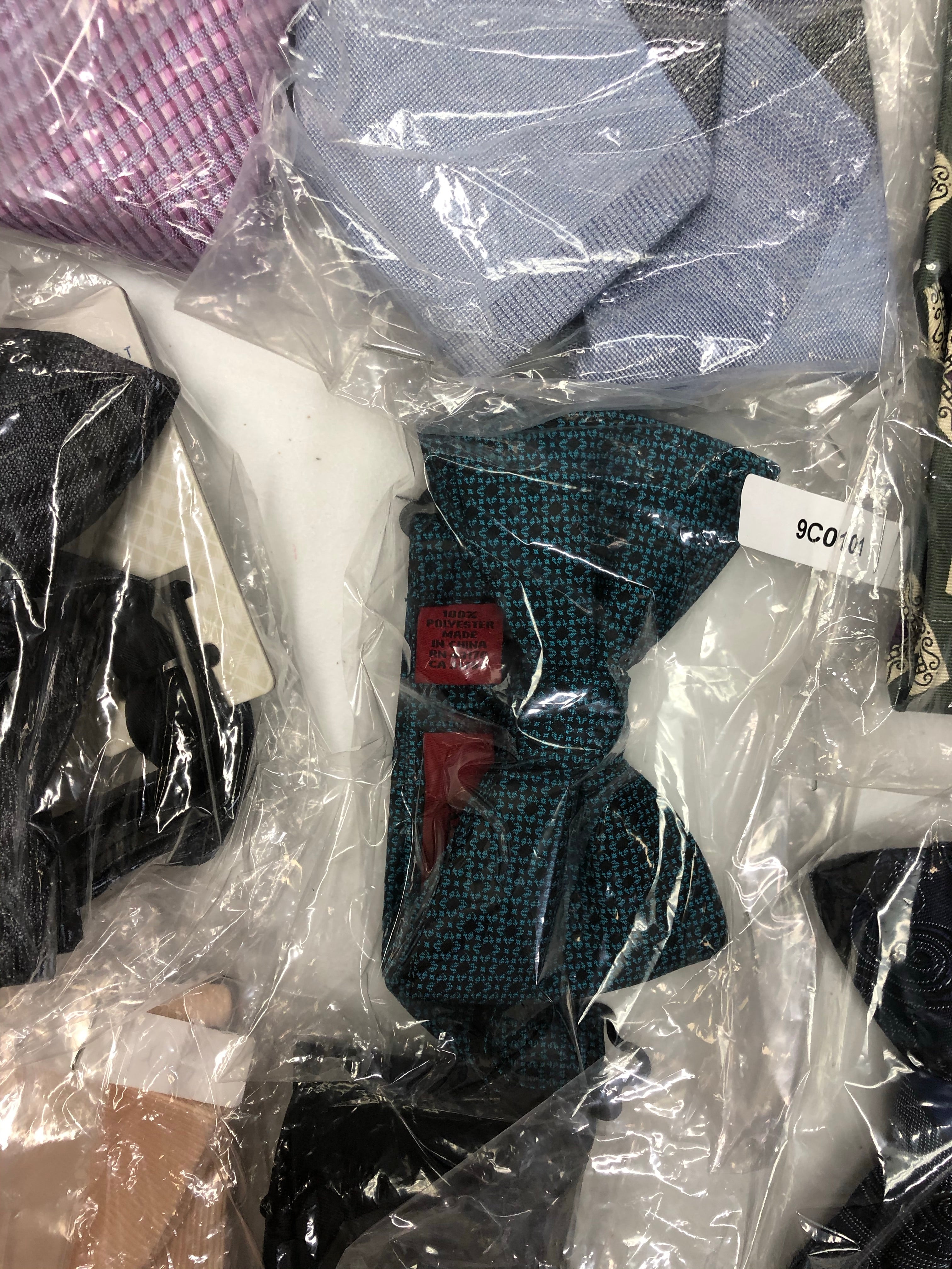 Men's Necktie & Bowtie Wholesale Lot, TOMMY HILFIGER, MICHAEL KORS, KENNETH COLE,RYAN SEACREST, CALVIN KLEIN and more, 58 items, CUSTOMER RETURNS, MSRP $
