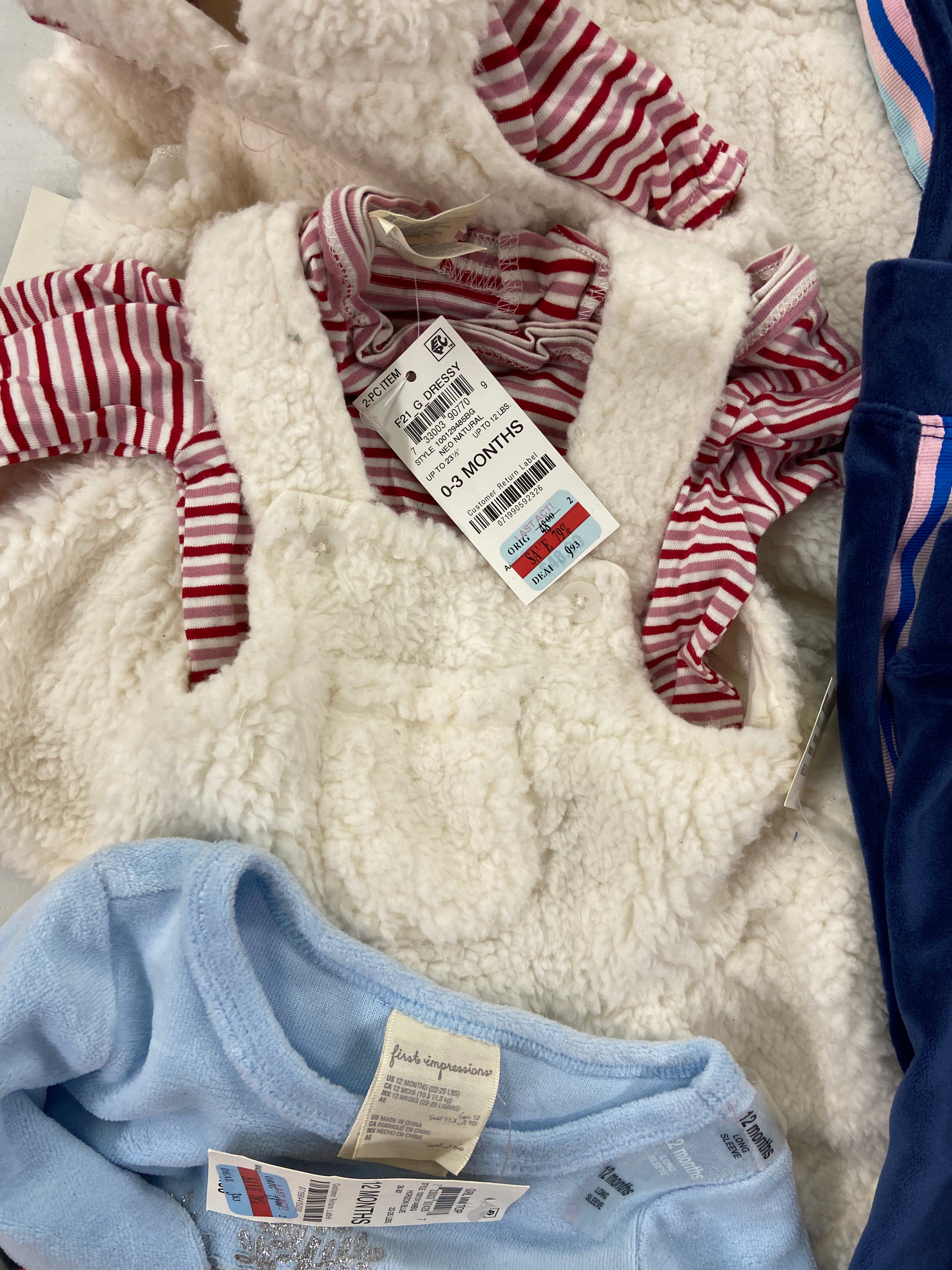 Baby's / Kid's Clothing Assorted Wholesale Lot, DISNEY, CARTER'S, EPIC THREADS, FIRST IMPRESSIONS, IDEOLOGY, 16 items, Shelf Pulls, MSRP $586