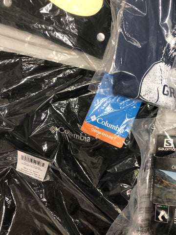 Men's Clothing Assorted Wholesale Lot, COLUMBIA, LIFE IS GOOD, PROPPER, SALOMON and more, 14 Items, New, MSRP $475