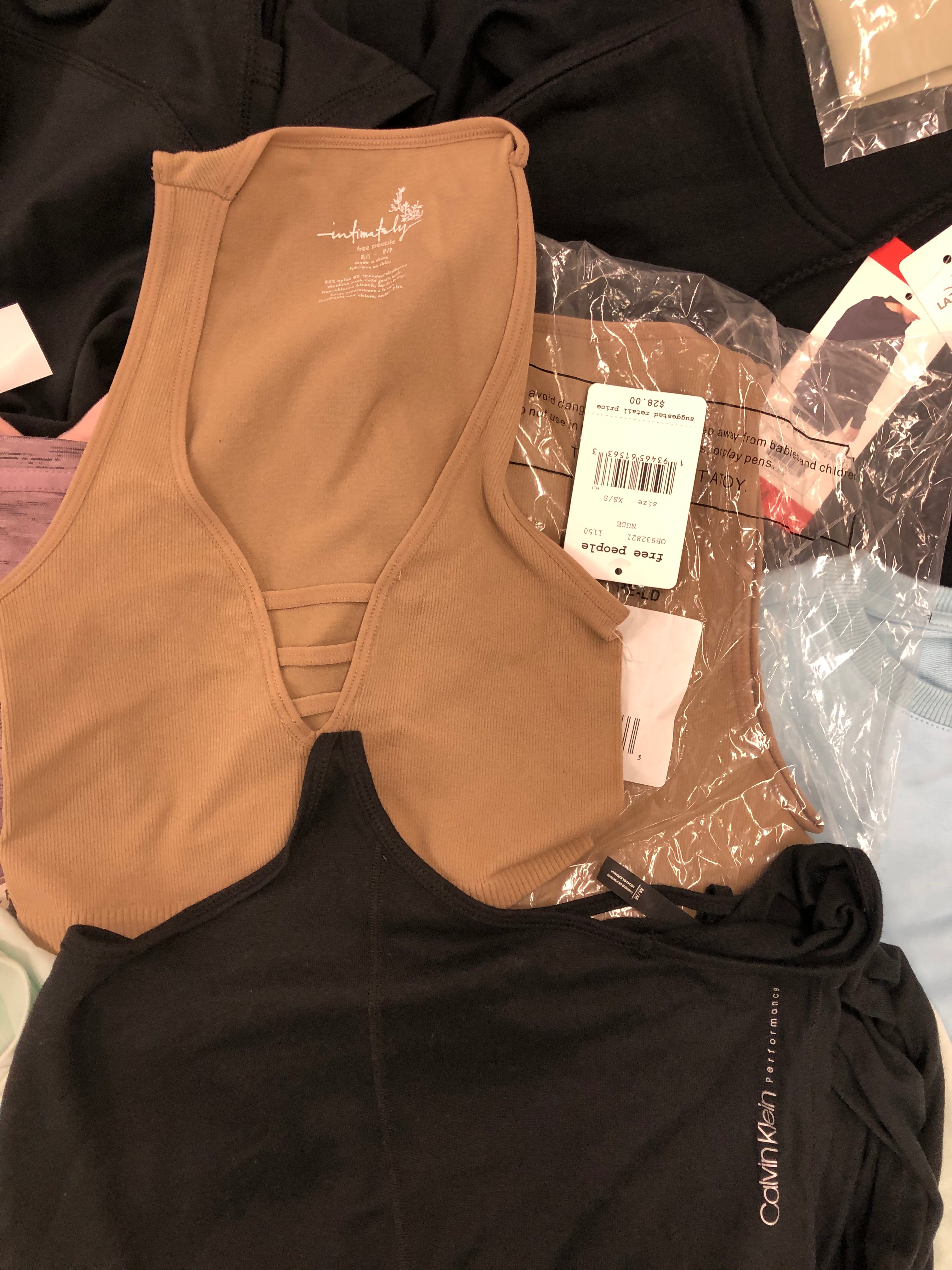 Women's Clothing Activewear and others, Wholesale Lot, CALVIN KLEIN, FILA, FREE PEOPLE, SKECHERS, LAZY PANTS, MONDETTA and more, 19 items, Shelf Pulls, MSRP $622