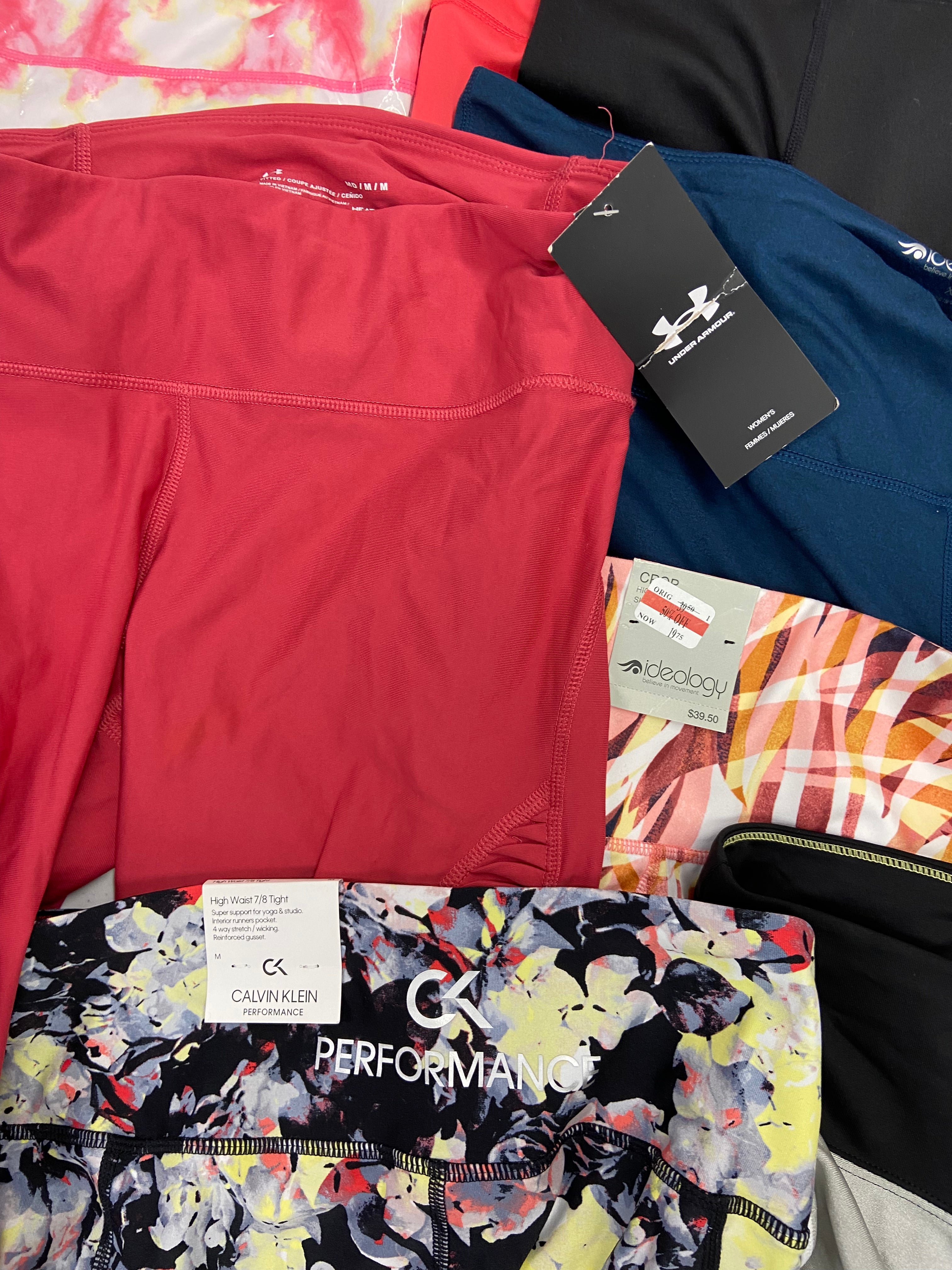 Women's Clothing Activewear Wholesale Lot, UNDER ARMOUR, CALVIN KLEIN, IDEOLOGY, 11 items, Shelf Pulls, MSRP $505