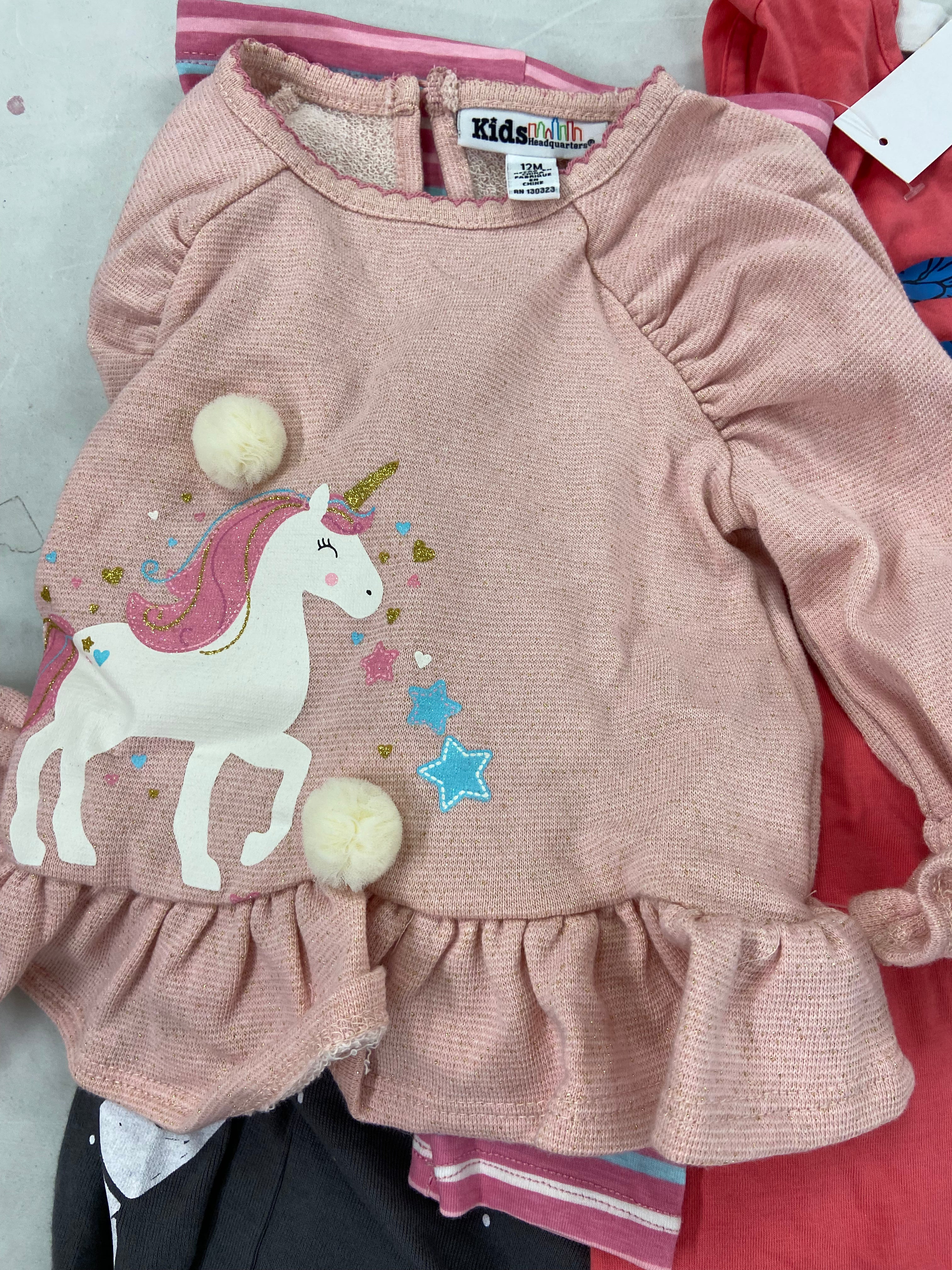 Baby's Clothing Assorted Wholesale Lot, TOMMY HILFIGER, NAUTICA, CALVIN KLEIN CHAMPION, PINKFONG, FIRST IMPRESSIONS and more, 35 items, Shelf Pulls, MSRP $598