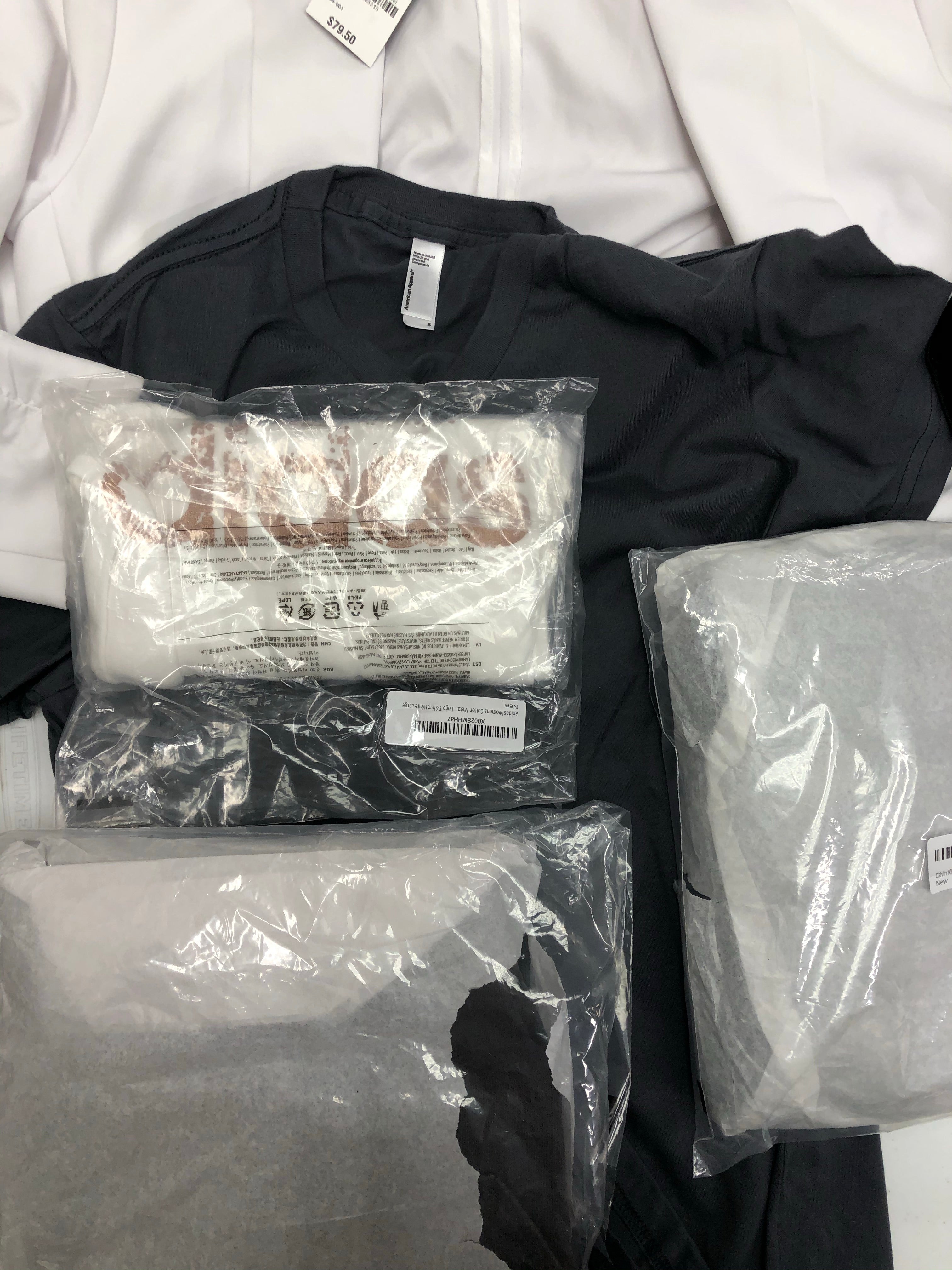 Women's Clothing Top Wholesale Lot, Calvin Klein, Adidas, Felina, American Apparel, Jm Collection, Alfani and more, 13 Units, Shelf Pulls, MSRP $781.49