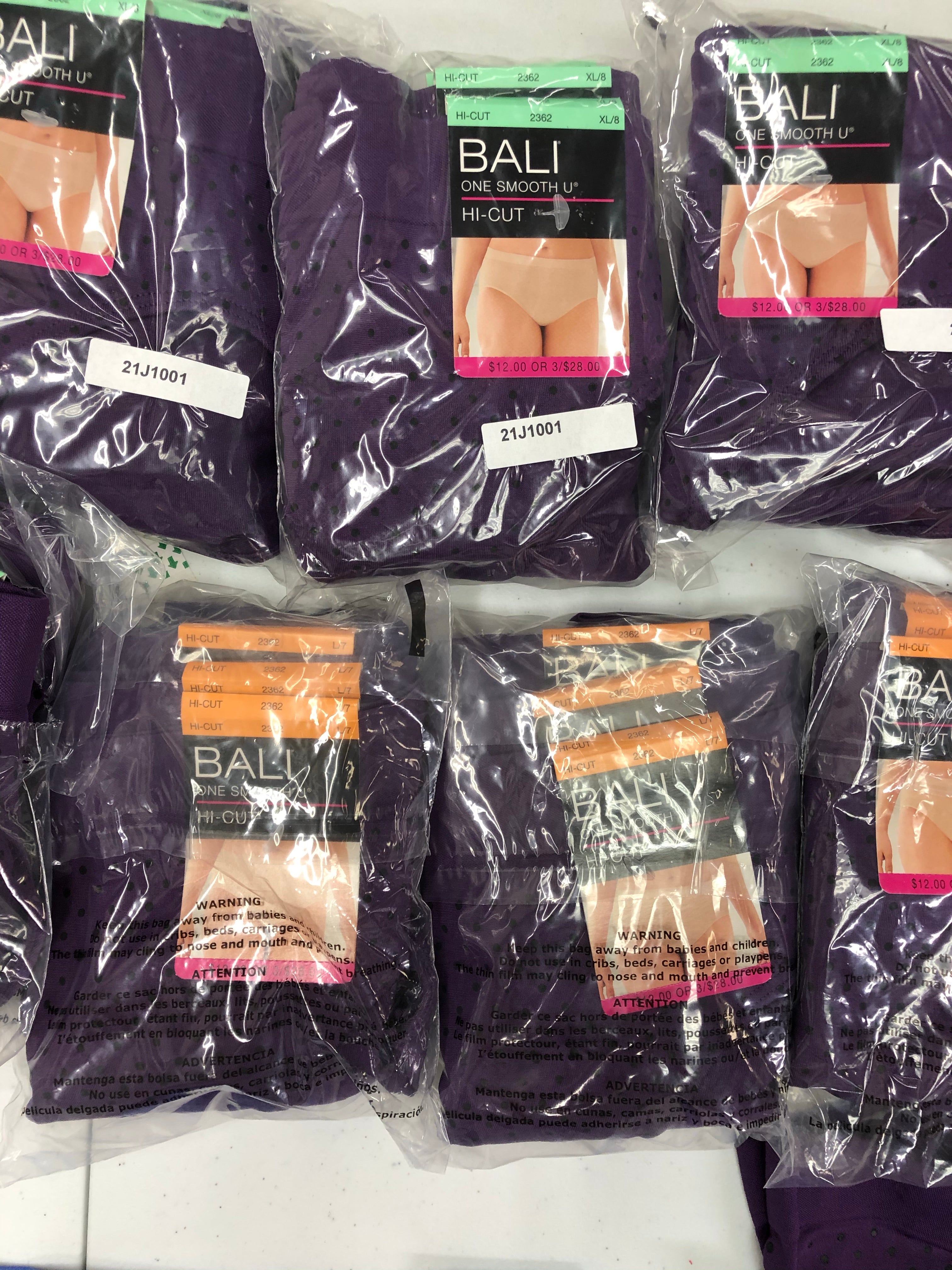 Women's Clothing Intimates Wholesale Lot,BALI, 72 items, Shelf Pulls, MSRP $864