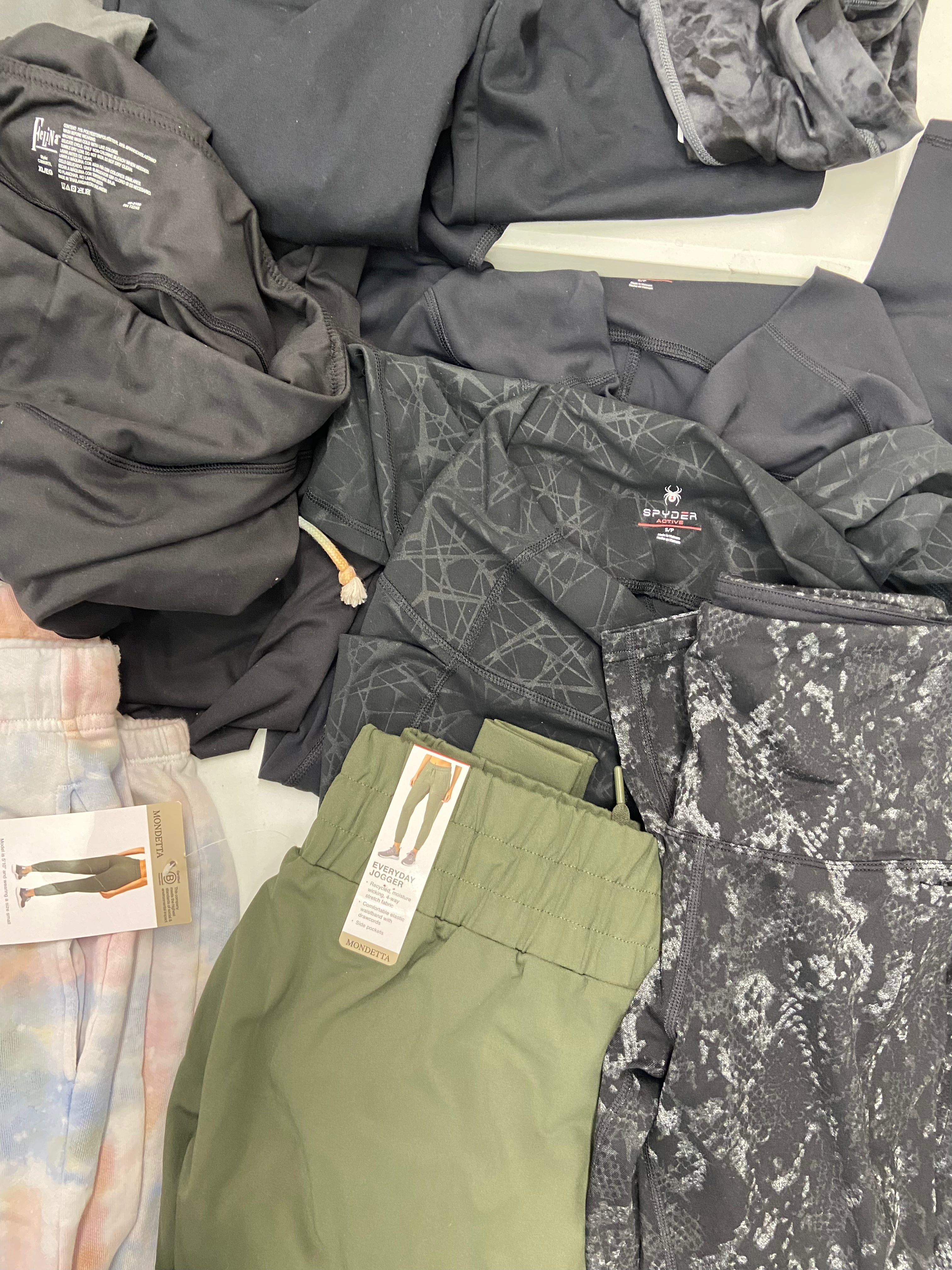 Women's Clothing Tights and other Bottoms, Wholesale Lot, SPYDER, 32 DEGREES, FELINA, DALIA, MODERN AMBITION and more, 19 items, Shelf Pulls, MSRP $872