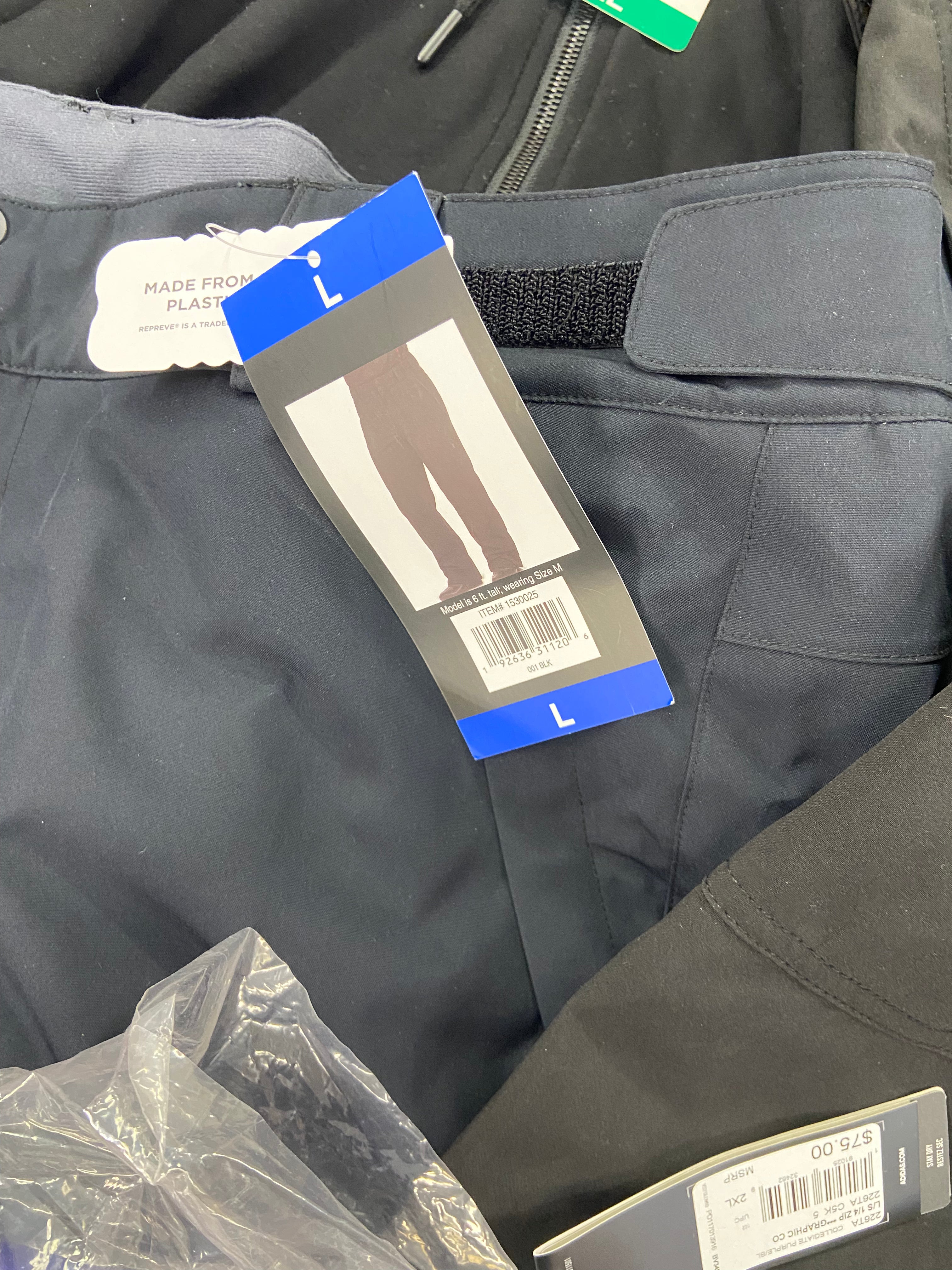 Men's Clothing Assorted Wholesale Lot, ADIDAS, EDDIE BAUER, SPYDER, GERRY, WEATHERPROOF, 7 items, Shelf Pulls, MSRP $580