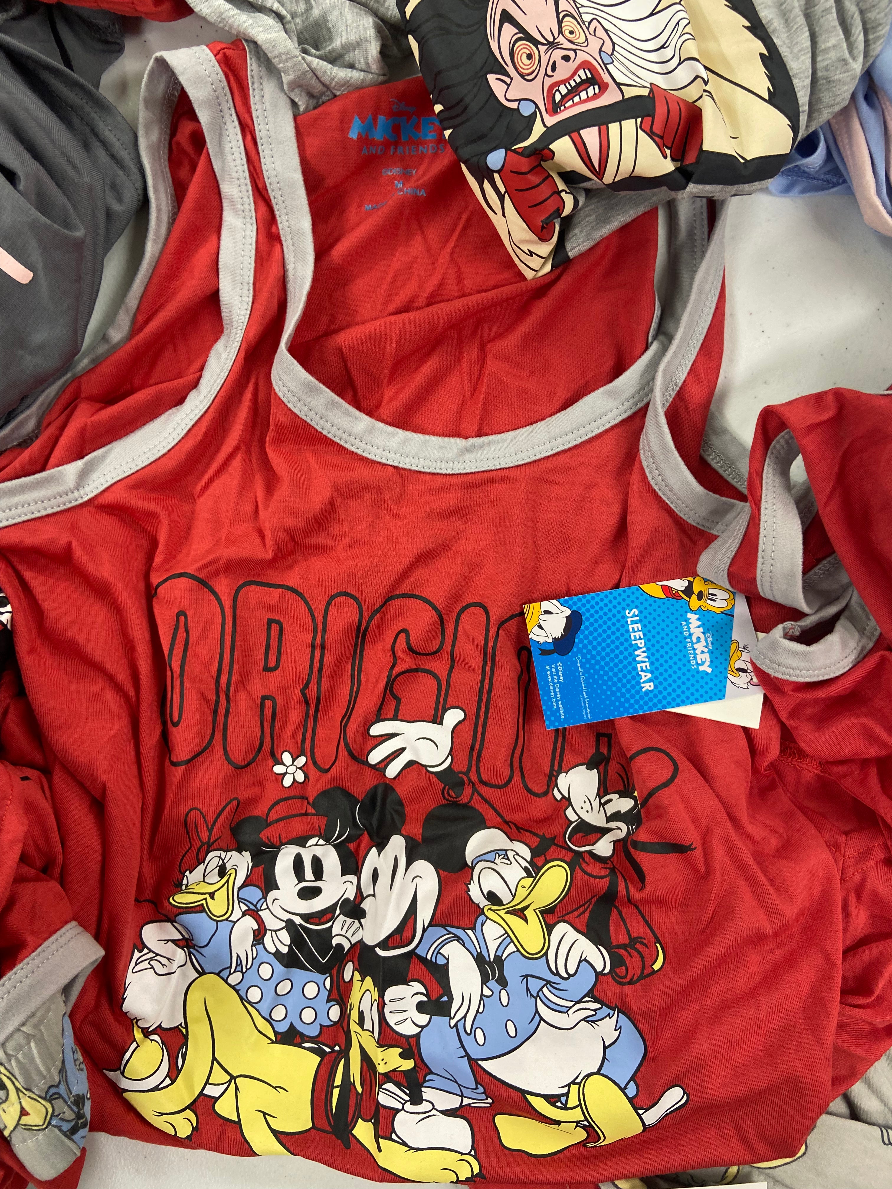 Women's Sleepwear Set Wholesale Lot, DISNEY, CALVIN KLEIN, 19 items, Shelf Pulls, MSRP $866