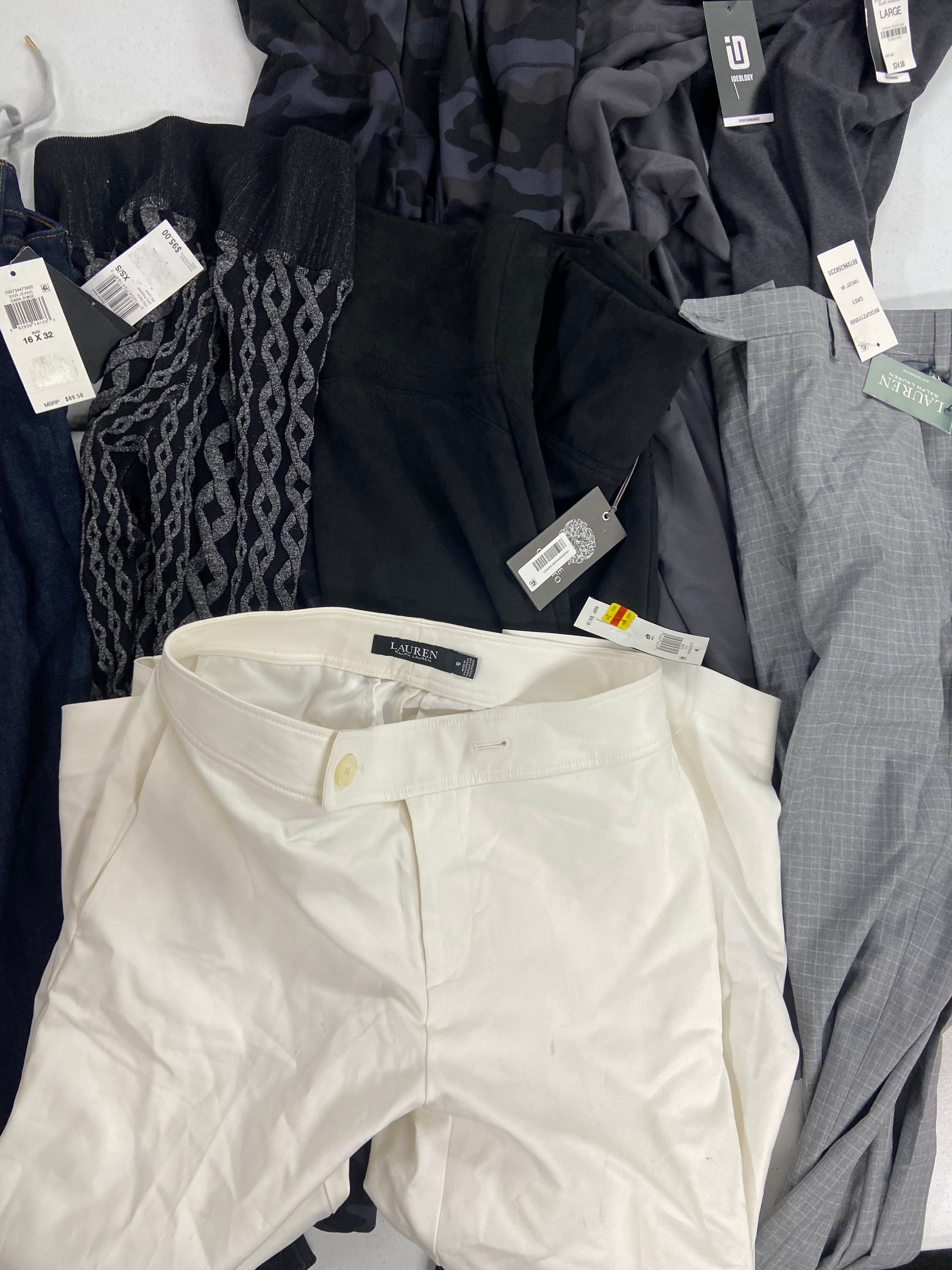 Women's Clothing Bottoms Wholesale Lot, RALPH LAUREN, VINCE CAMUTO, AVOCADO and more, 9 items, Shelf Pulls, MSRP $606