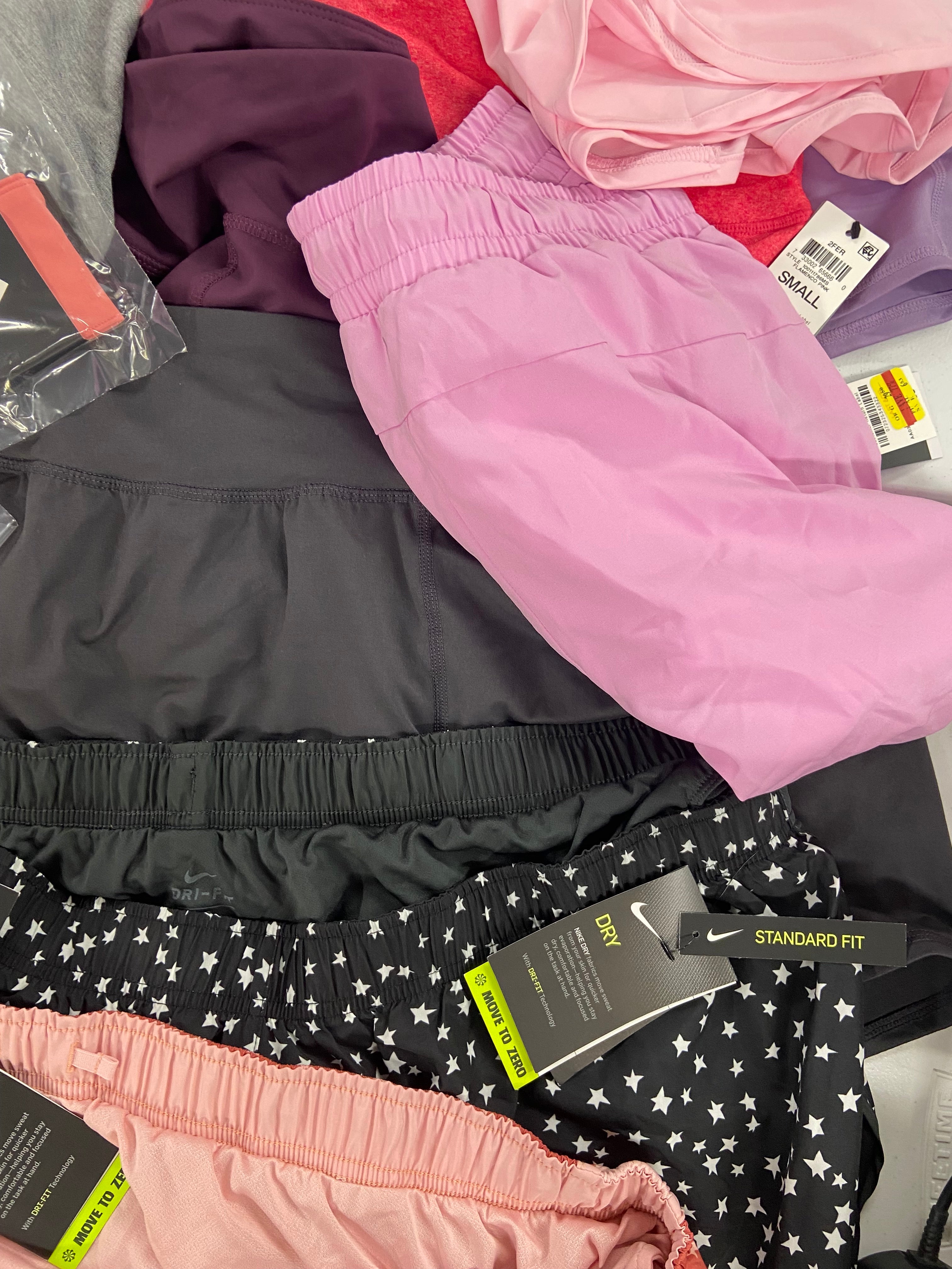 Women's Clothing Athletic Shorts Wholesale Lot, ADIDAS, NIKE, COTTON ON, DANSKIN and more, 23 items, Shelf Pulls, MSRP $609