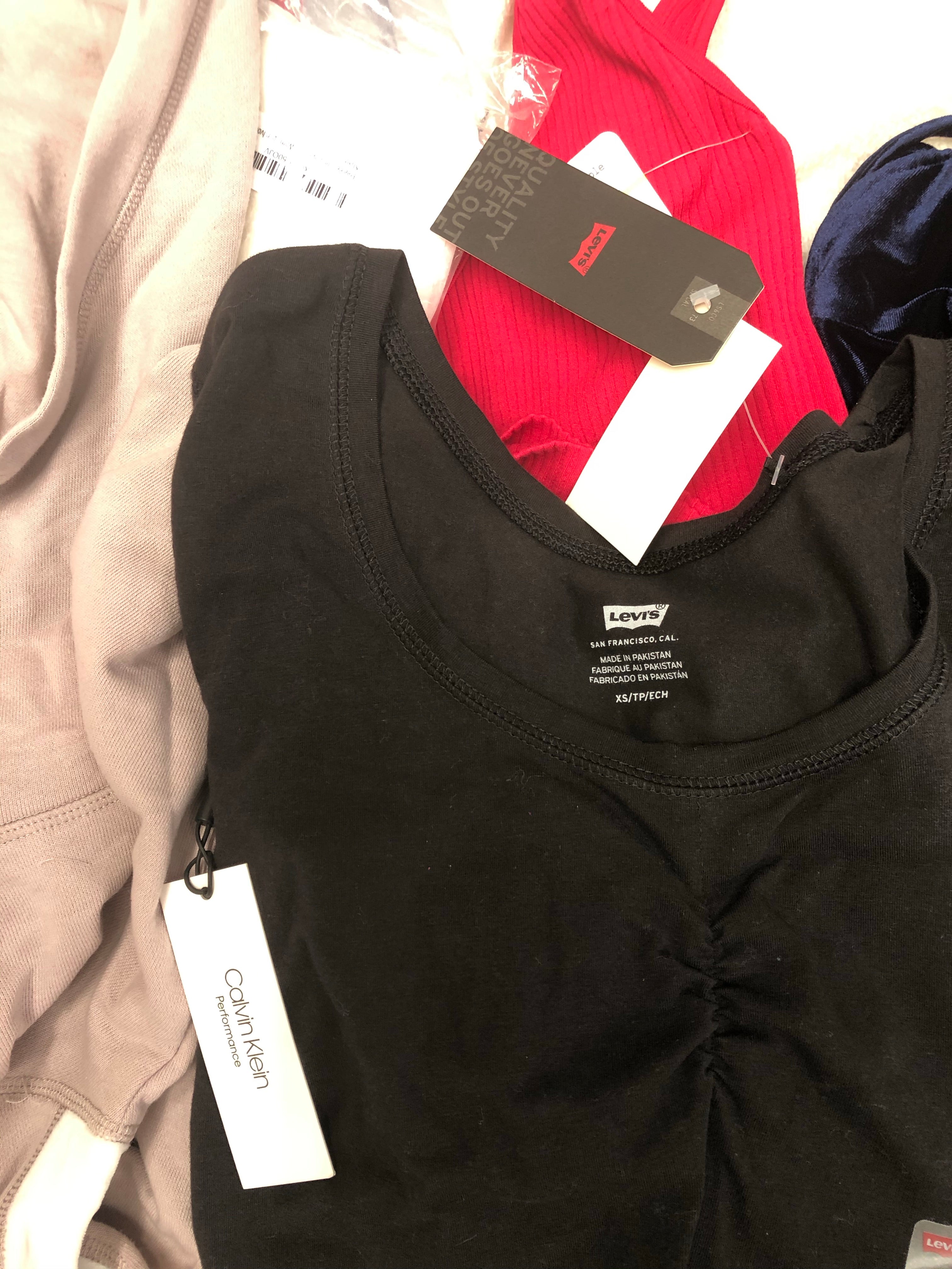 Women's Clothing Assorted Wholesale Lot, CALVIN KLEIN, LEVI'S, FREE PEOPLE, AMERICAN APPAREL and more, 31 Units, Shelf Pulls, MSRP $1,933
