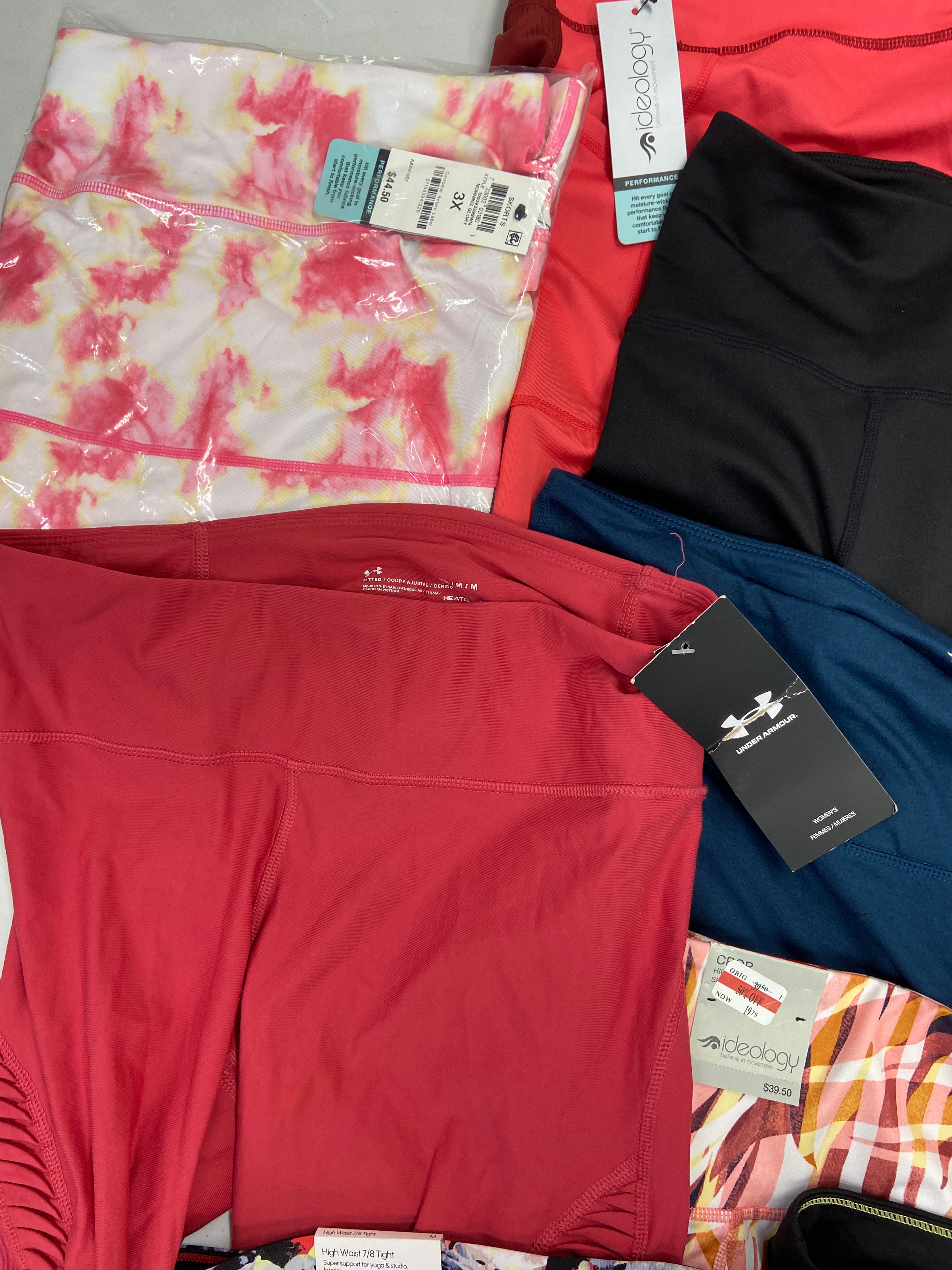 Women's Clothing Activewear Wholesale Lot, UNDER ARMOUR, CALVIN KLEIN, IDEOLOGY, 11 items, Shelf Pulls, MSRP $505