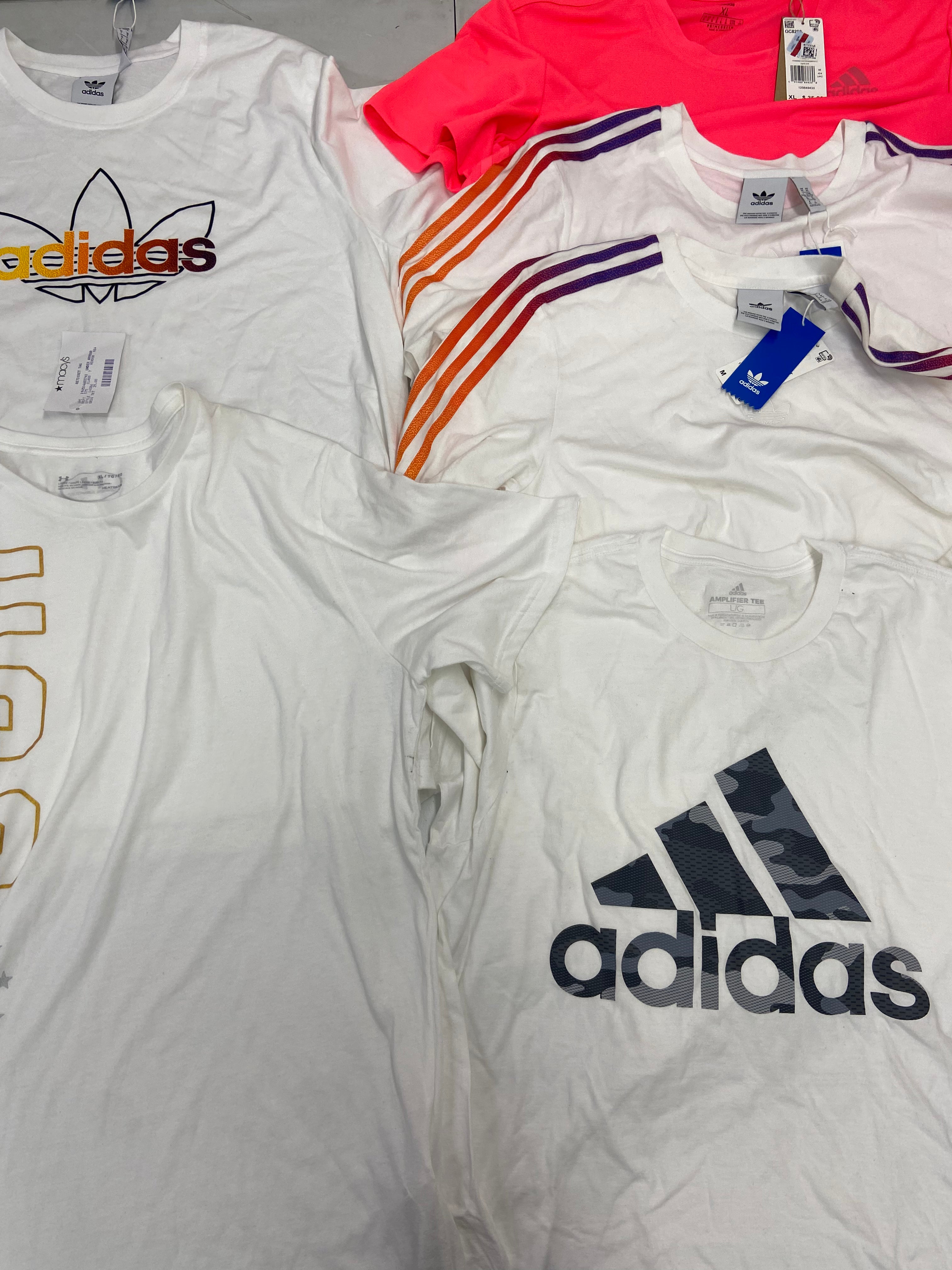 Men's Clothings Workout Tops Wholesale Lot, ADIDAS, UNDER ARMOUR and more, 6 items, CUSTOMER RETURNS