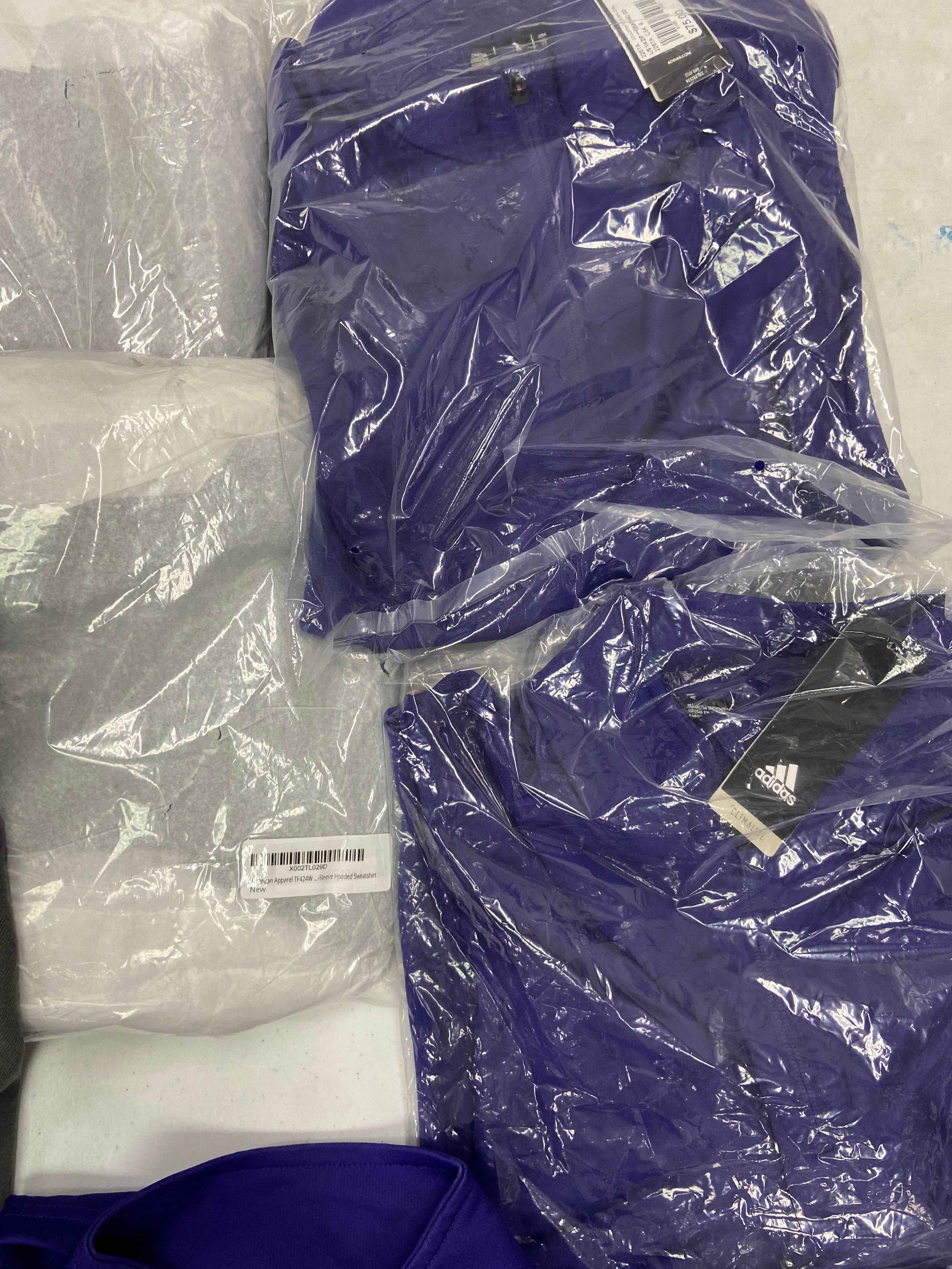 Men's Clothing Activewear Tops Wholesale Lot, ADIDAS, AMERICAN APPAREL, 11 items, Shelf Pulls, MSRP $622