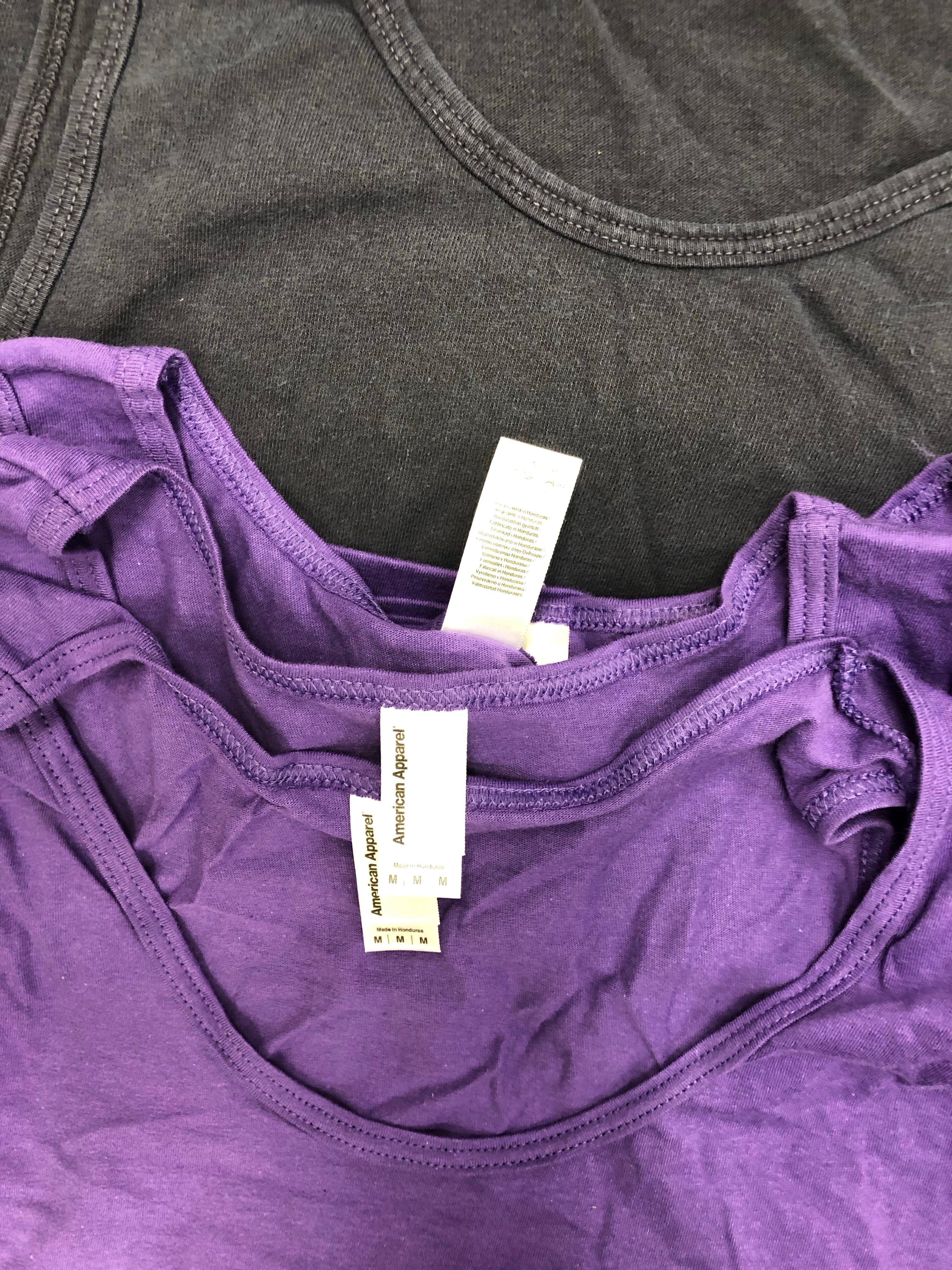 Men's Clothing Tops Sleeveless Wholesale Lot, AMERICAN APPAREL ONLY, 113 Items, Shelf Pulls, MSRP $2,034