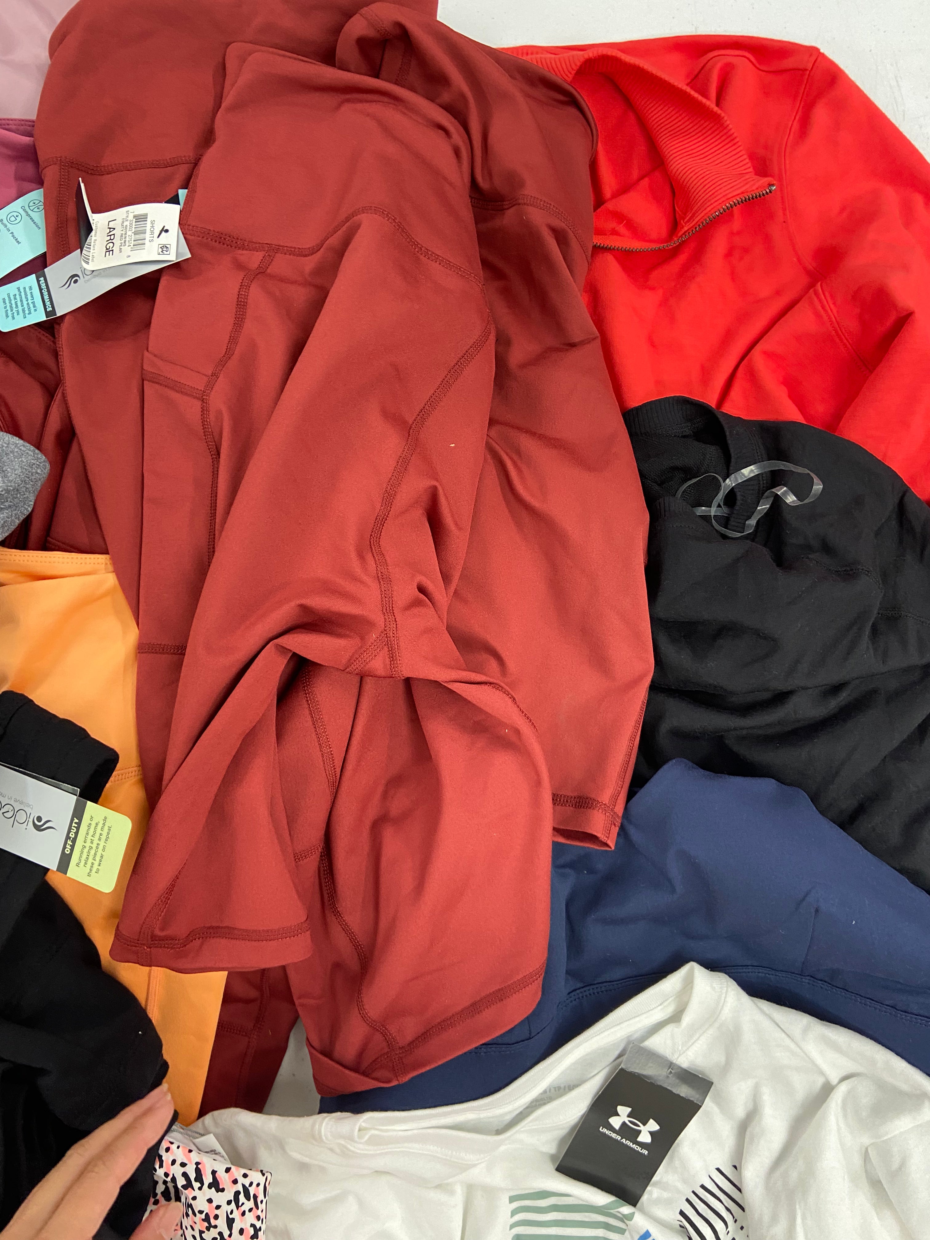 Women's Clothing Activewear Wholesale Lot, UNDER ARMOUR, ADIDAS, DKNY, CALVIN KLEIN and more, 38 items, Shelf Pulls, MSRP $1,051