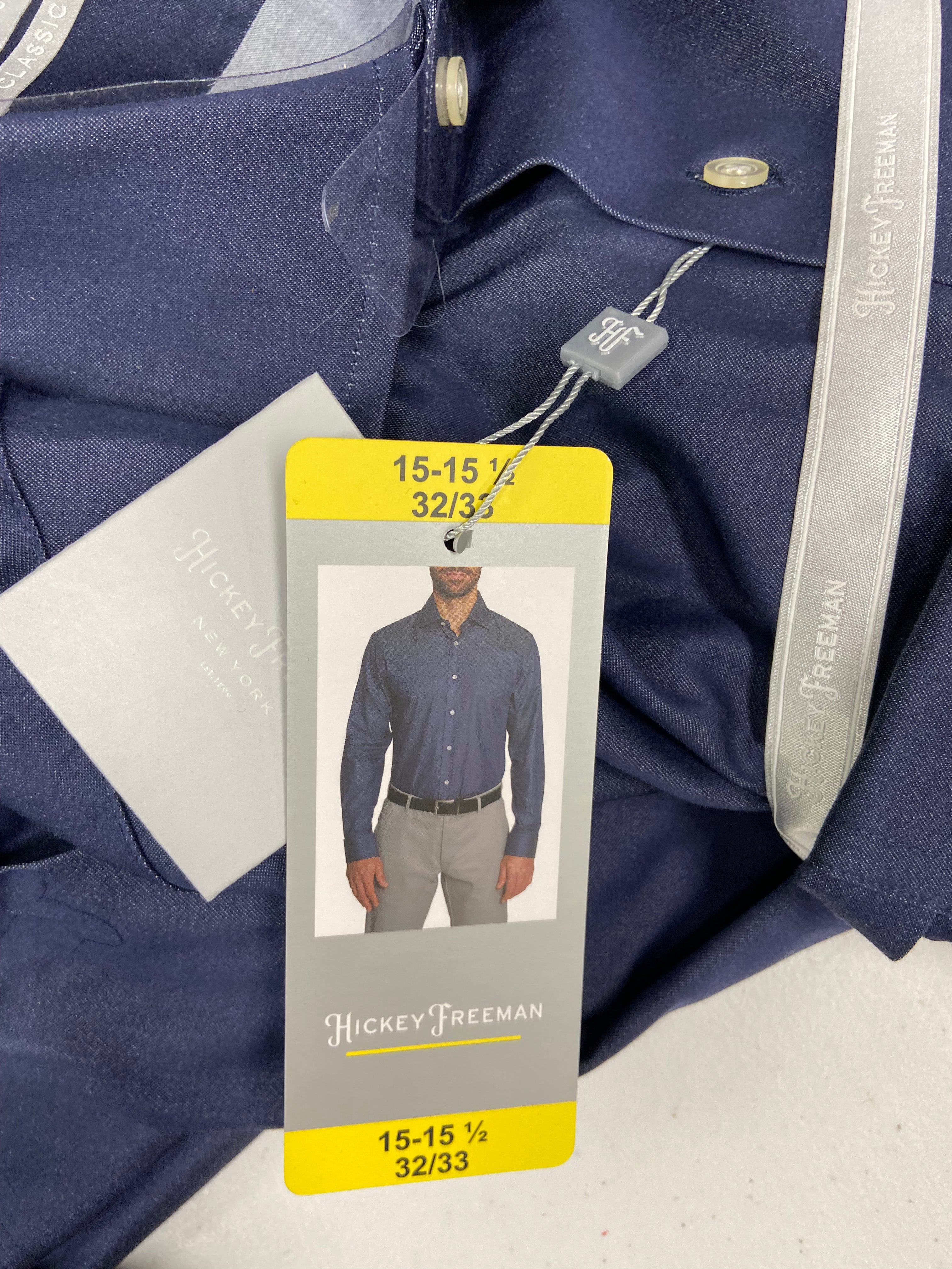 Men's Clothing Dress Shirts Only Wholesale Lot, HICKEY FREEMAN, 15 items, Shelf Pulls, MSRP $900