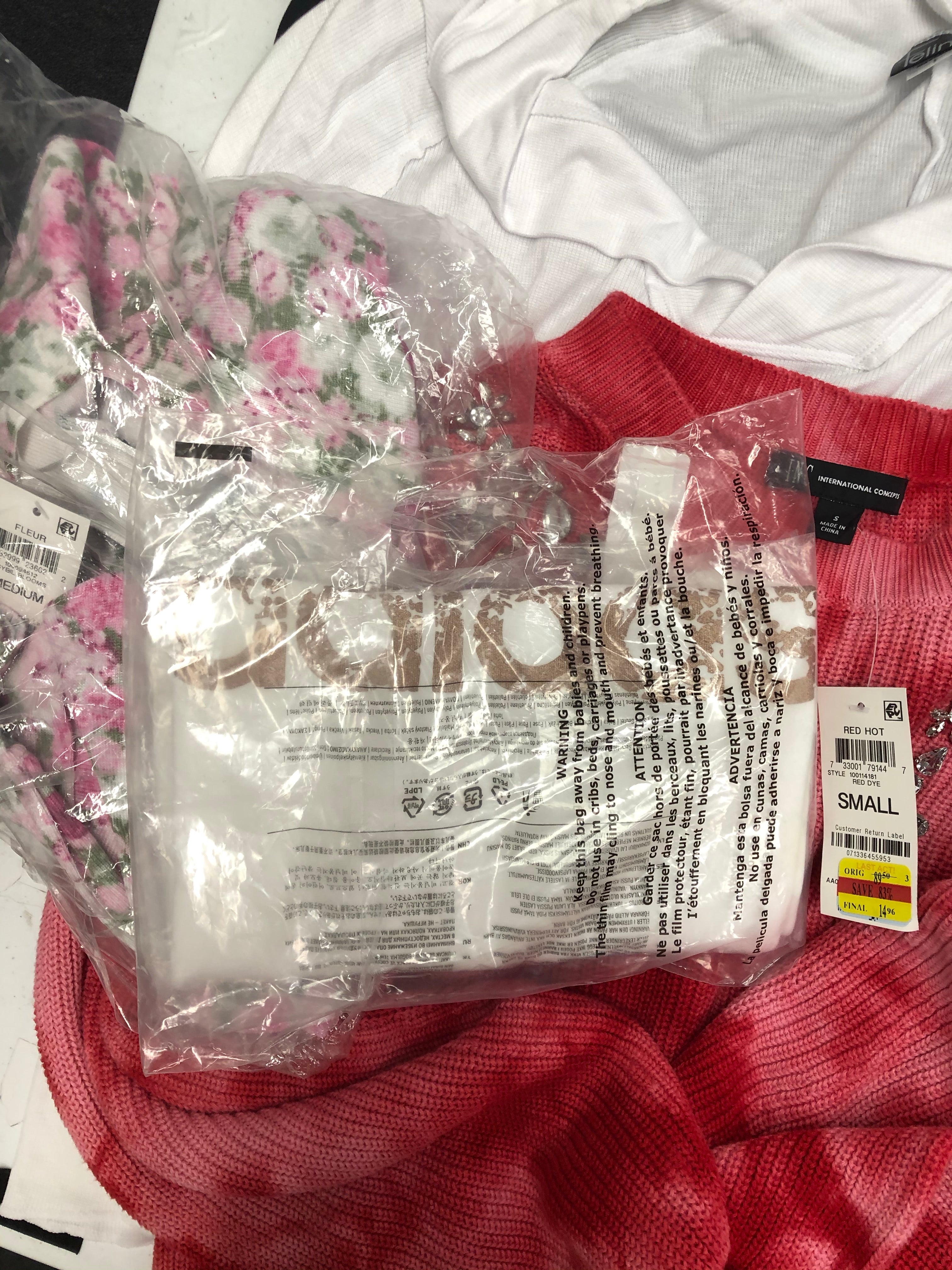 Women's Clothing Top Wholesale Lot, Puma, Calvin Klein, Adidas, American Apparel, Felina, Alfani and more, 16 Units, Shelf Pulls, MSRP $870.99