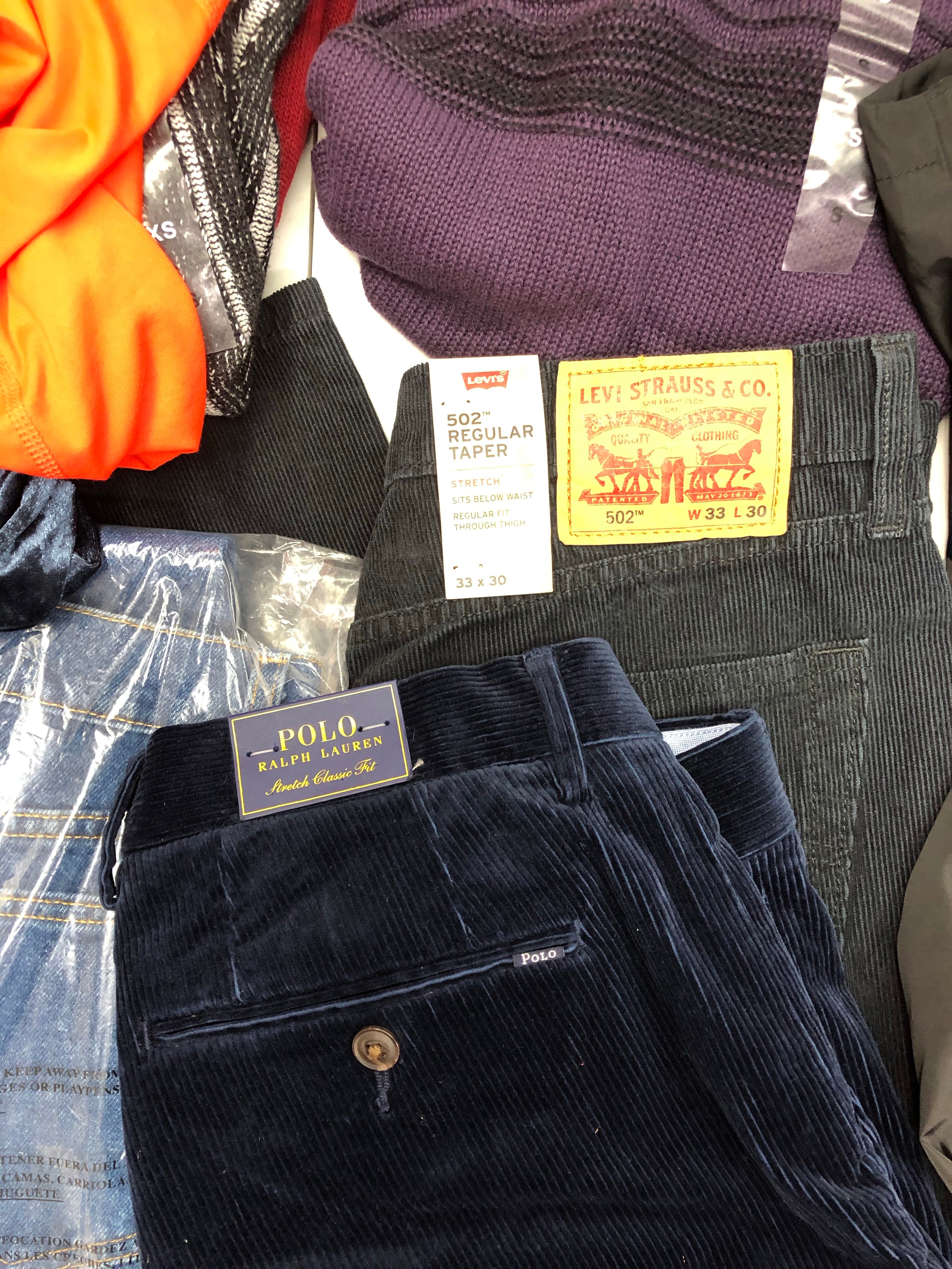 Men's Clothing ASSORTED Wholesale Lot, LACOSTE, NAUTICA, POLO RALPH LAUREN, MICAHEL KORS, LEVI'S, ADIDAS, INC and more 15 Units, Shelf Pulls, MSRP $1,365