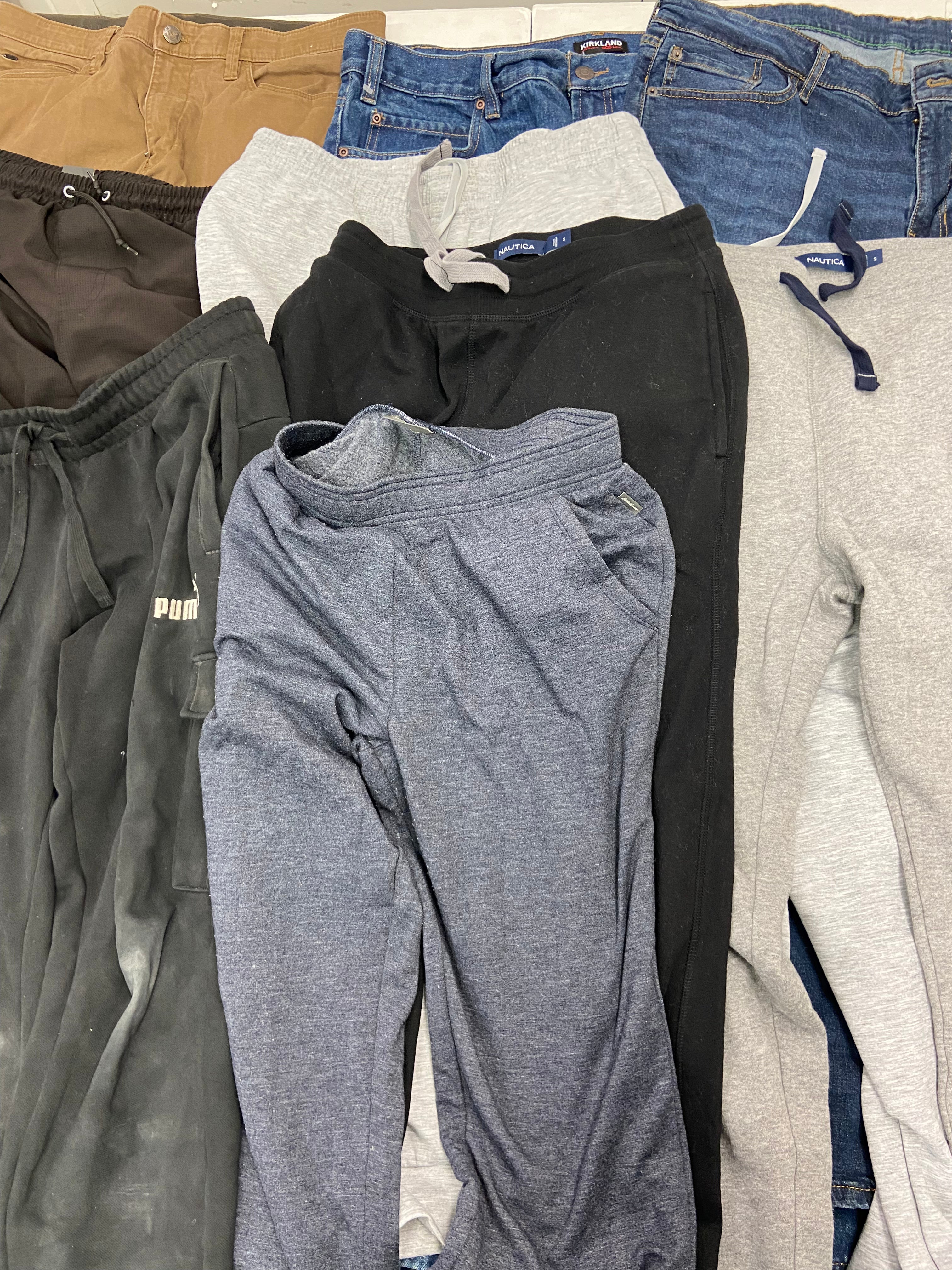 Men's Clothings Bottoms Wholesale Lot, FILA, PUMA, NAUTICA, ENGLISH LAUNDRY, EDDIE BAUER, KIRKLAND, IZOD and more, 10 items, CUSTOMER RETURNS