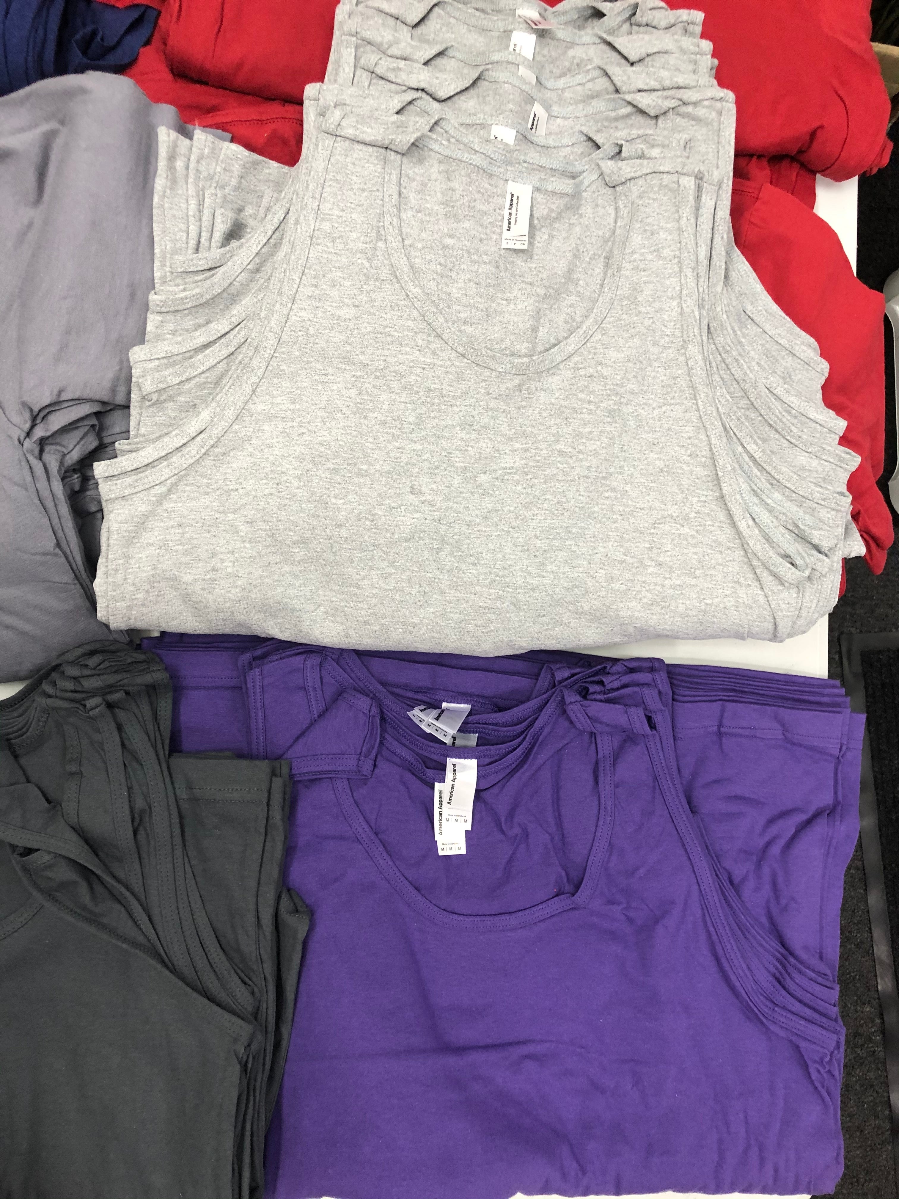 Men's Clothing Tops Wholesale Lot, AMERICAN APPAREL ONLY, 70 Items, Shelf Pulls, MSRP $1,238