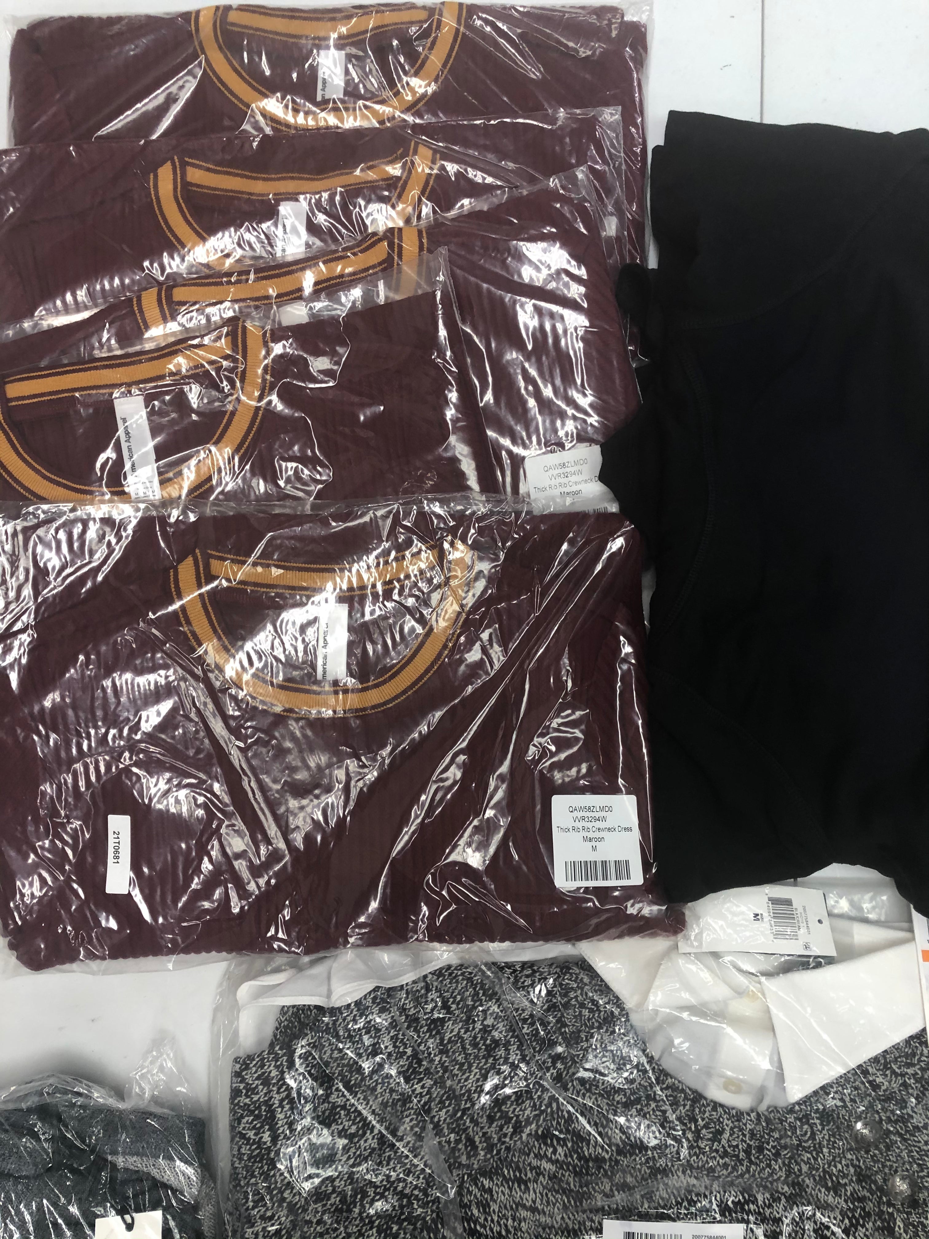 Women's Clothing Assorted Wholesale Lot, POLO RALPH LAUREN, FREE PEOPLE, CALVIN KLEIN, AMERICAN APPAREL, 15 items, New, MSRP $995