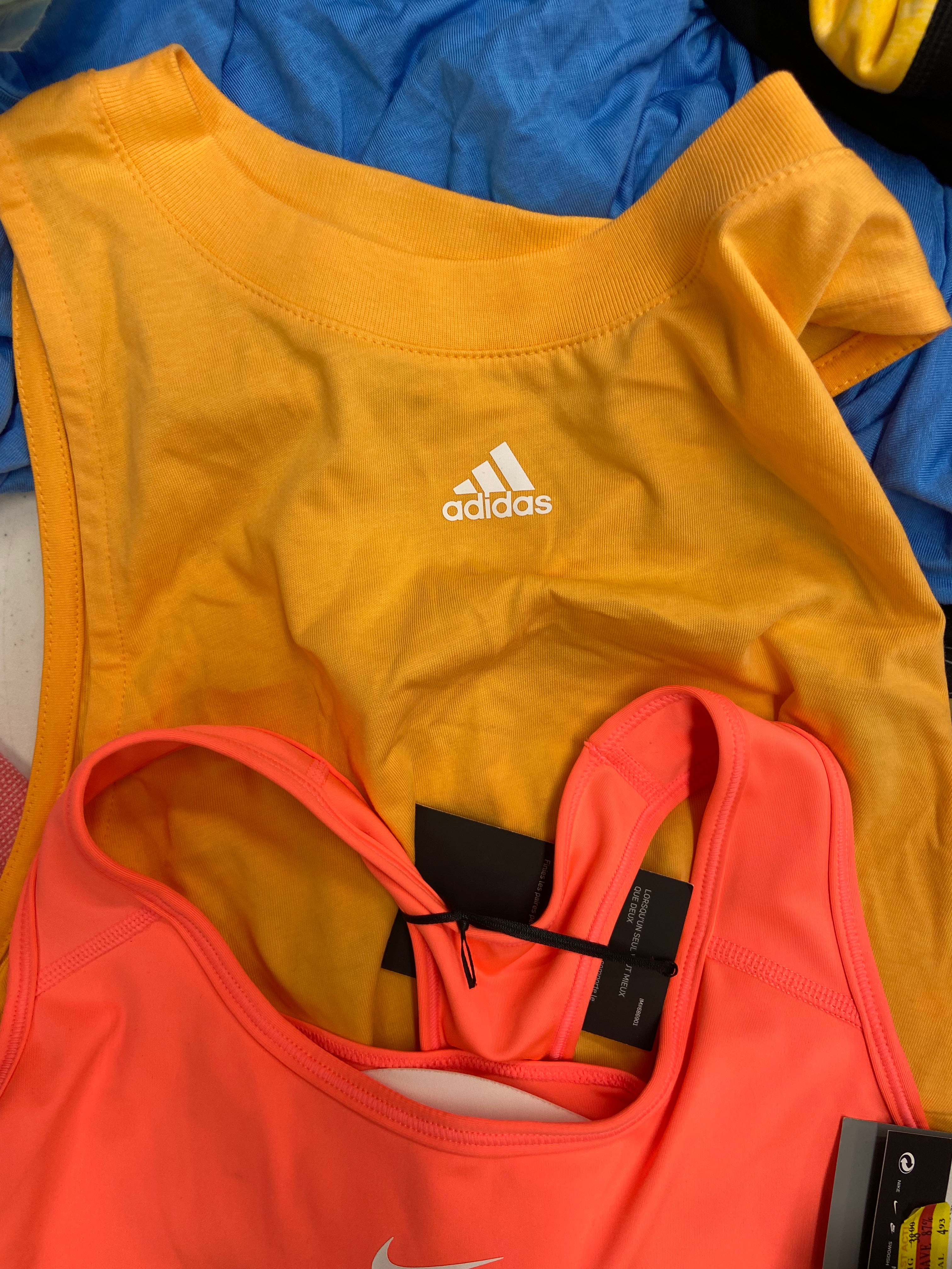 Women's Clothing Activewear Wholesale Lot, NIKE, TIMBERLAND, UNDER ARMOUR, ADIDAS, DKNY and more, 43 items, Shelf Pulls, MSRP $1,045
