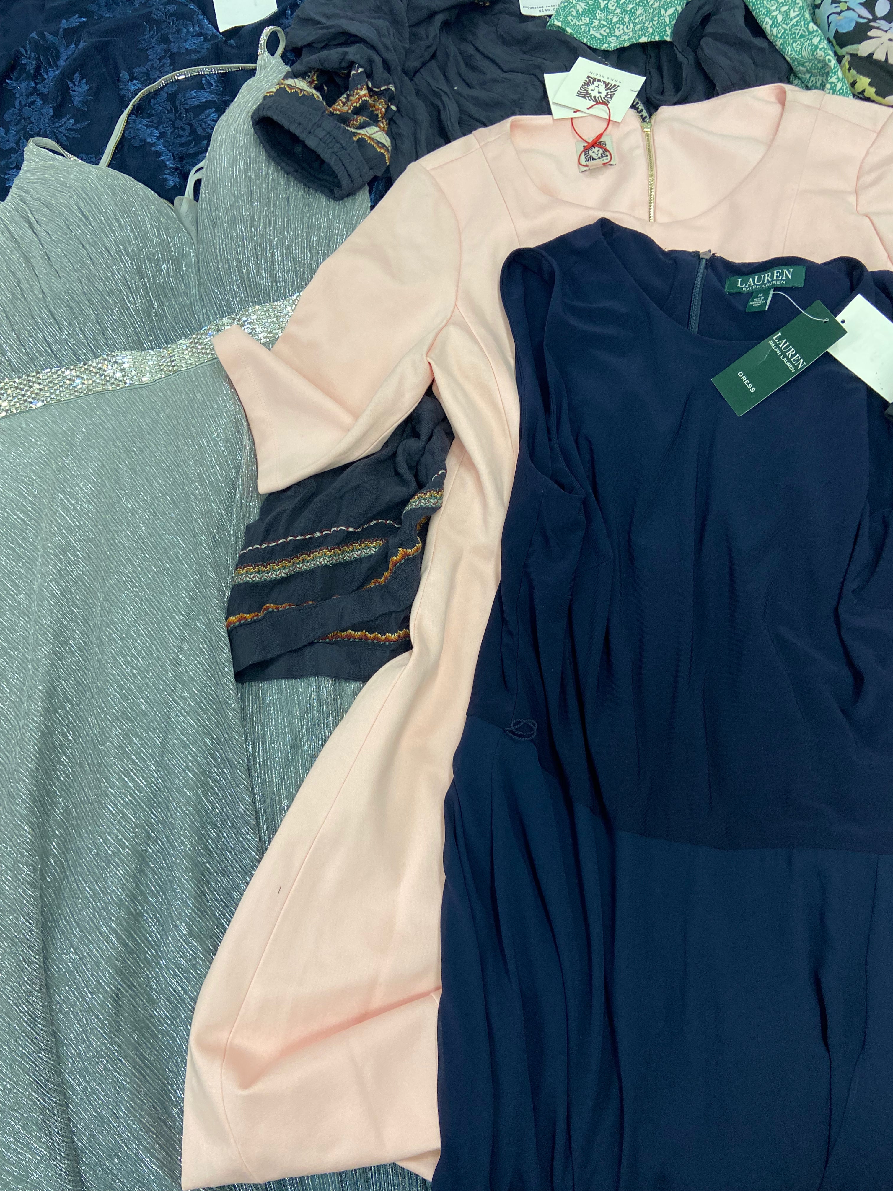 Women's Clothings Dresses and Others, Wholesale Lot, RALPH LAUREN, ANNE KLEIN, FREE PEOPLE, 1STATE, CALVIN KLEIN and more, 8 items, CUSTOMER RETURNS