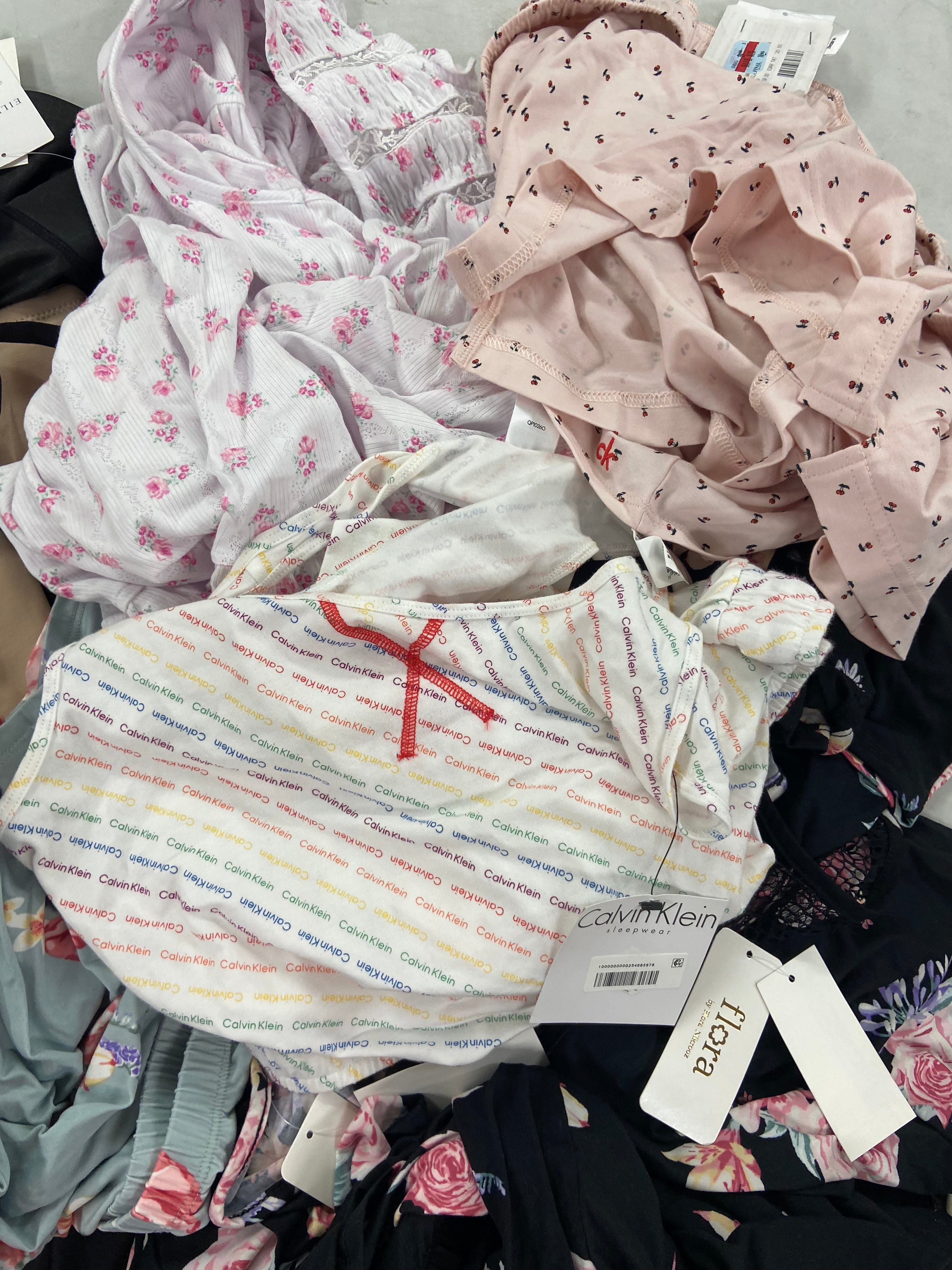 Women's INTIMATES Wholesale Lot, ADIDAS, HANKY PANKY, DKNY, FLORA, CALVIN KLEIN, PLAYTEX and more, 30 items, Shelf Pulls, MSRP $1,571