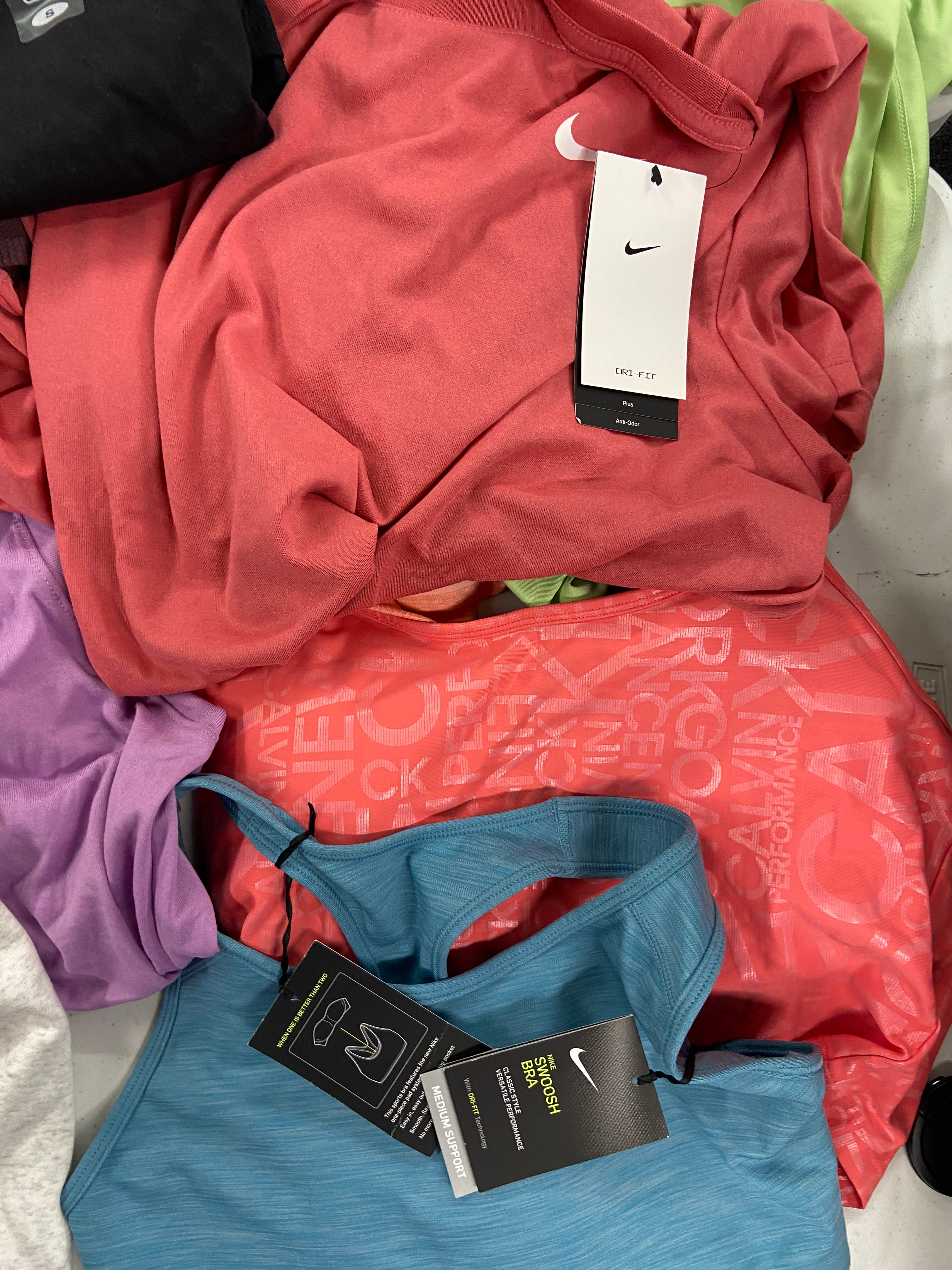 Women's Clothing Activewear Wholesale Lot, ADIDAS, NIKE, CALVIN KLEIN, DKNY and more, 27 items, Shelf Pulls, MSRP $943