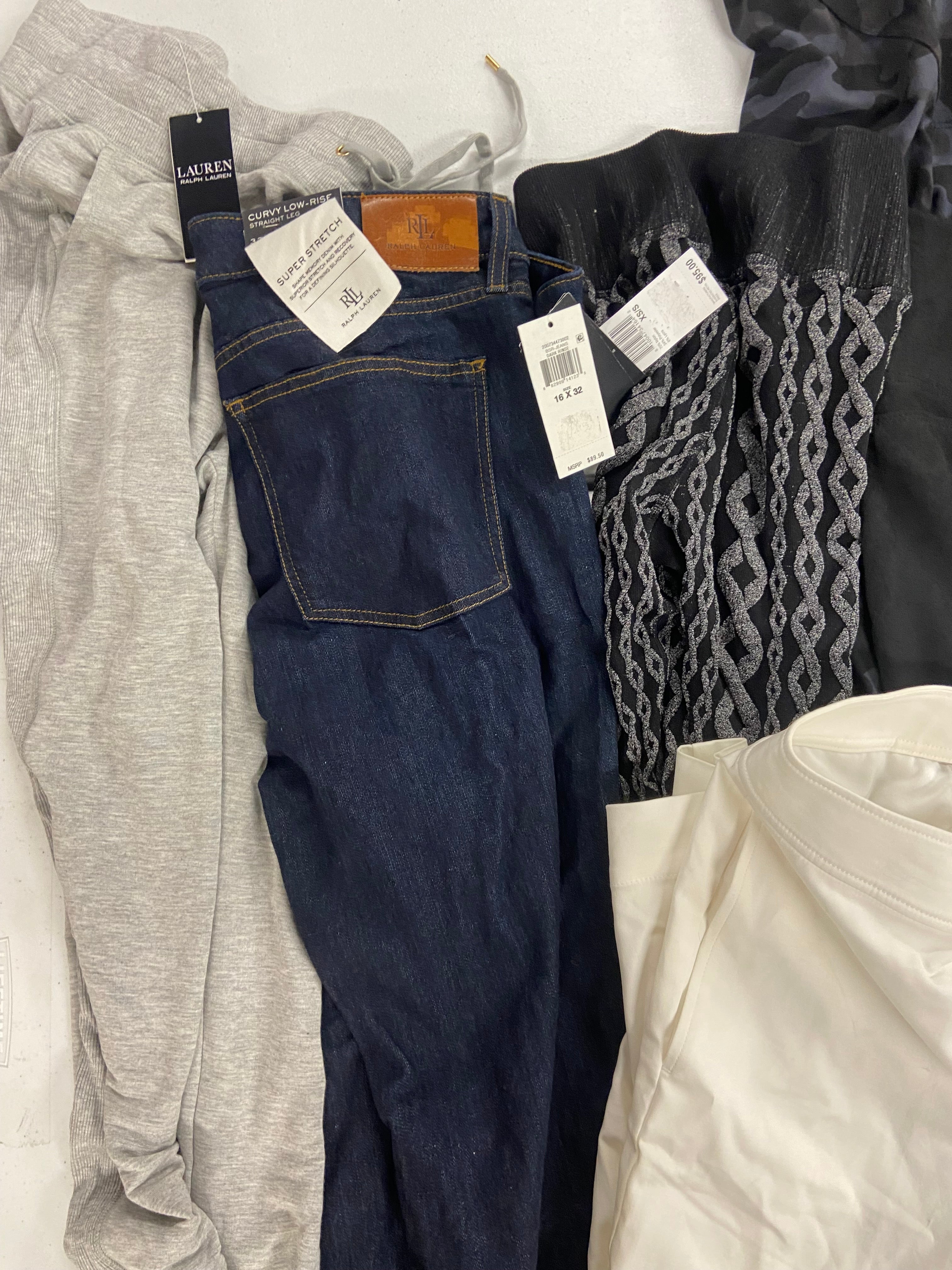 Women's Clothing Bottoms Wholesale Lot, RALPH LAUREN, VINCE CAMUTO, AVOCADO and more, 9 items, Shelf Pulls, MSRP $606
