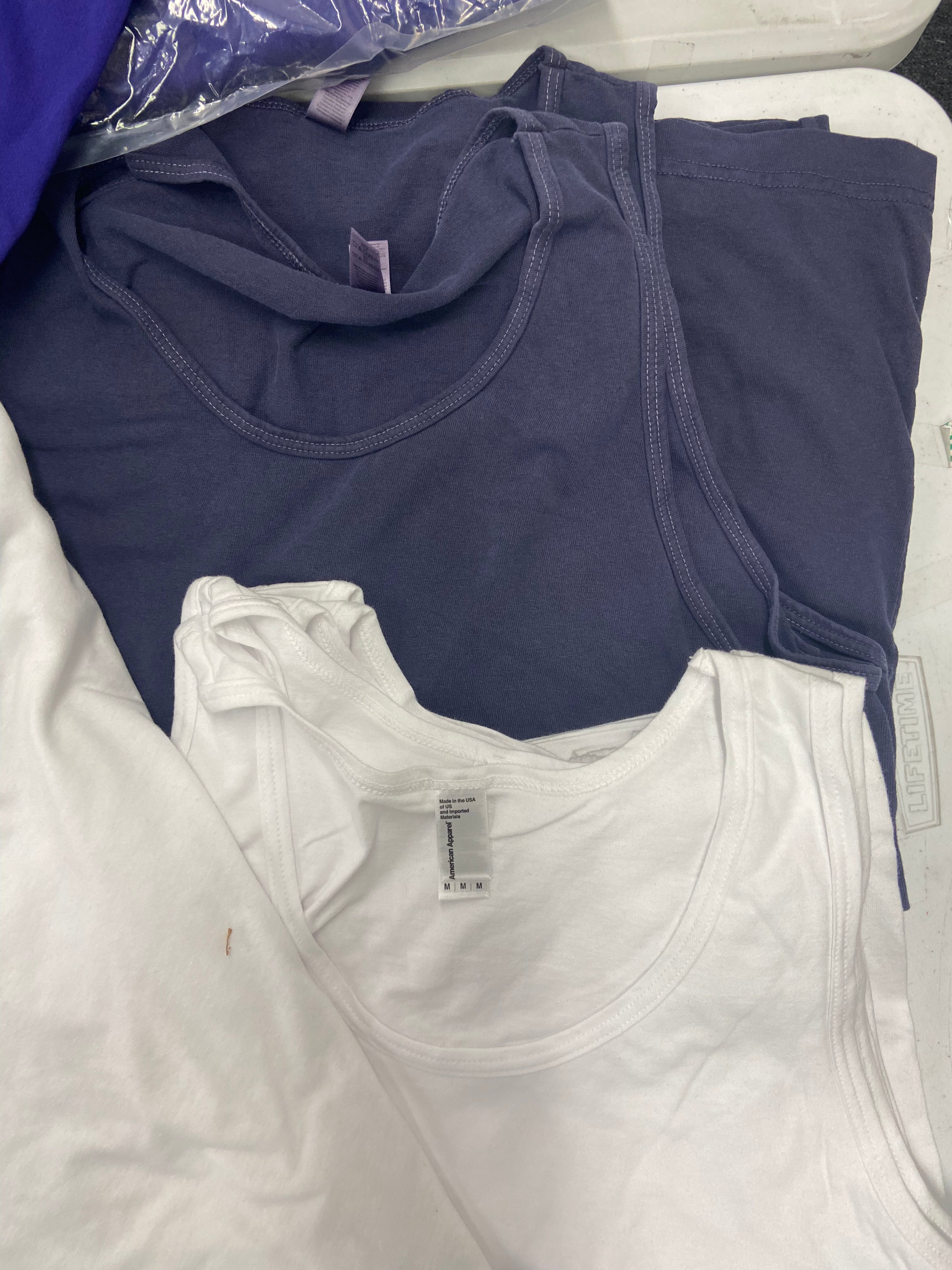 Men's Clothing Casual Shirts, T-shirts, Sleeveless Shirts, Wholesale Lot, ADIDAS, AMERICAN APPAREL, 25 items, Shelf Pulls, MSRP $865