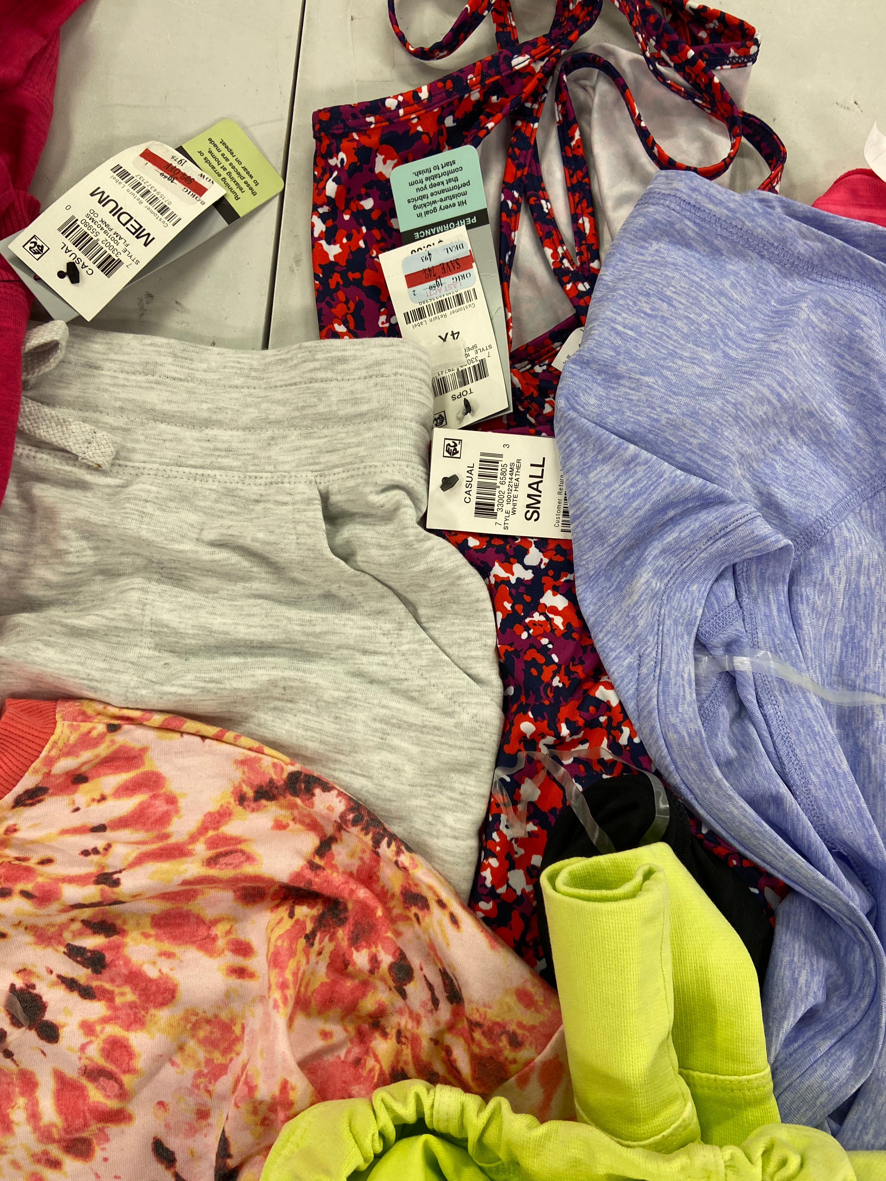 Women's Clothing Activewear Wholesale Lot, DKNY, NIKE, CALVIN KLEIN, ADIDAS, UNDER ARMOUR, IDEOLOGY and more, 18 items, Shelf Pulls, MSRP $631