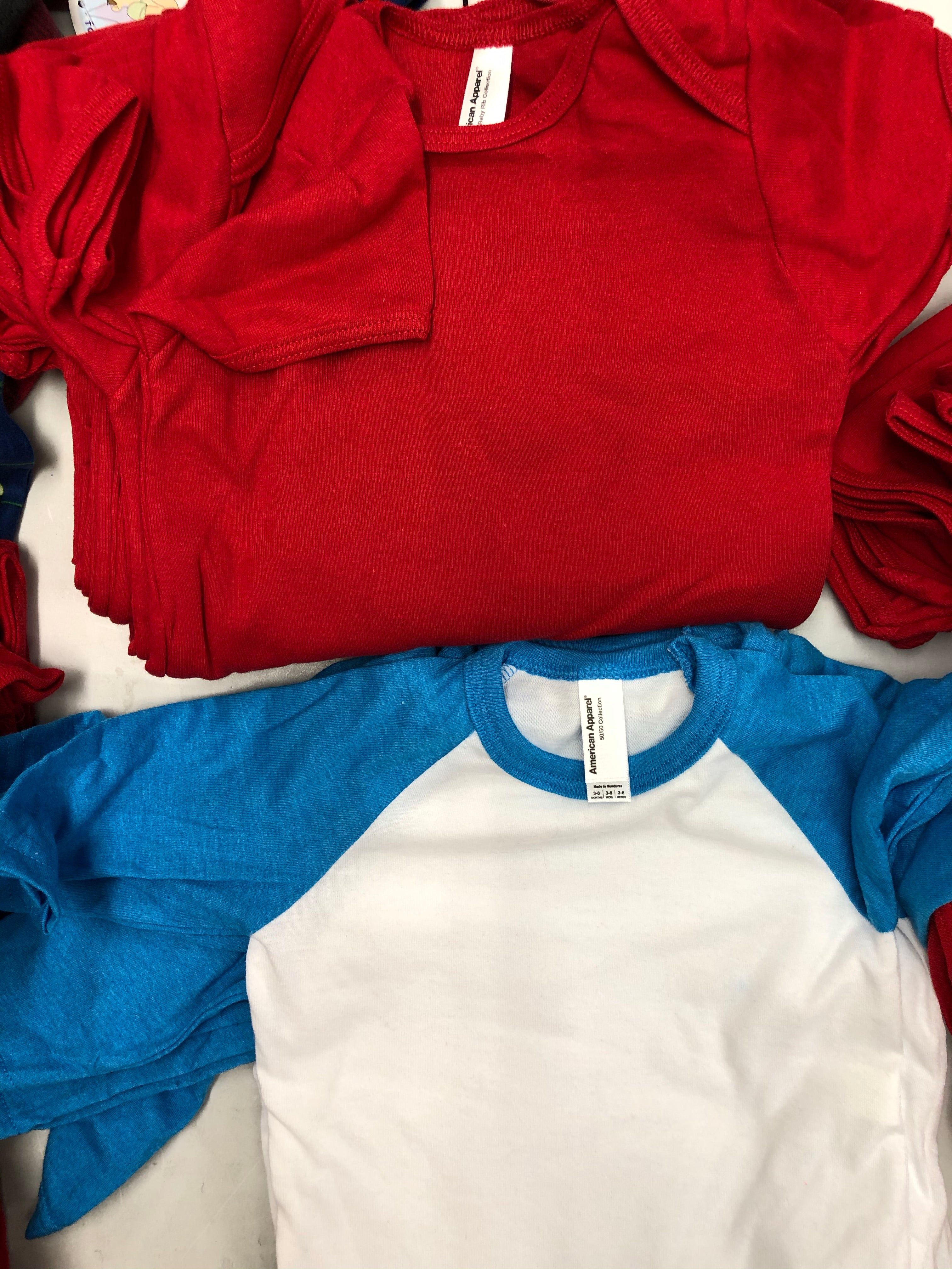 Kid's Baby Clothing Wholesale Lot, AMERICAN APPAREL and Family PJ, 86 Items, Shelf Pulls, MSRP $1597
