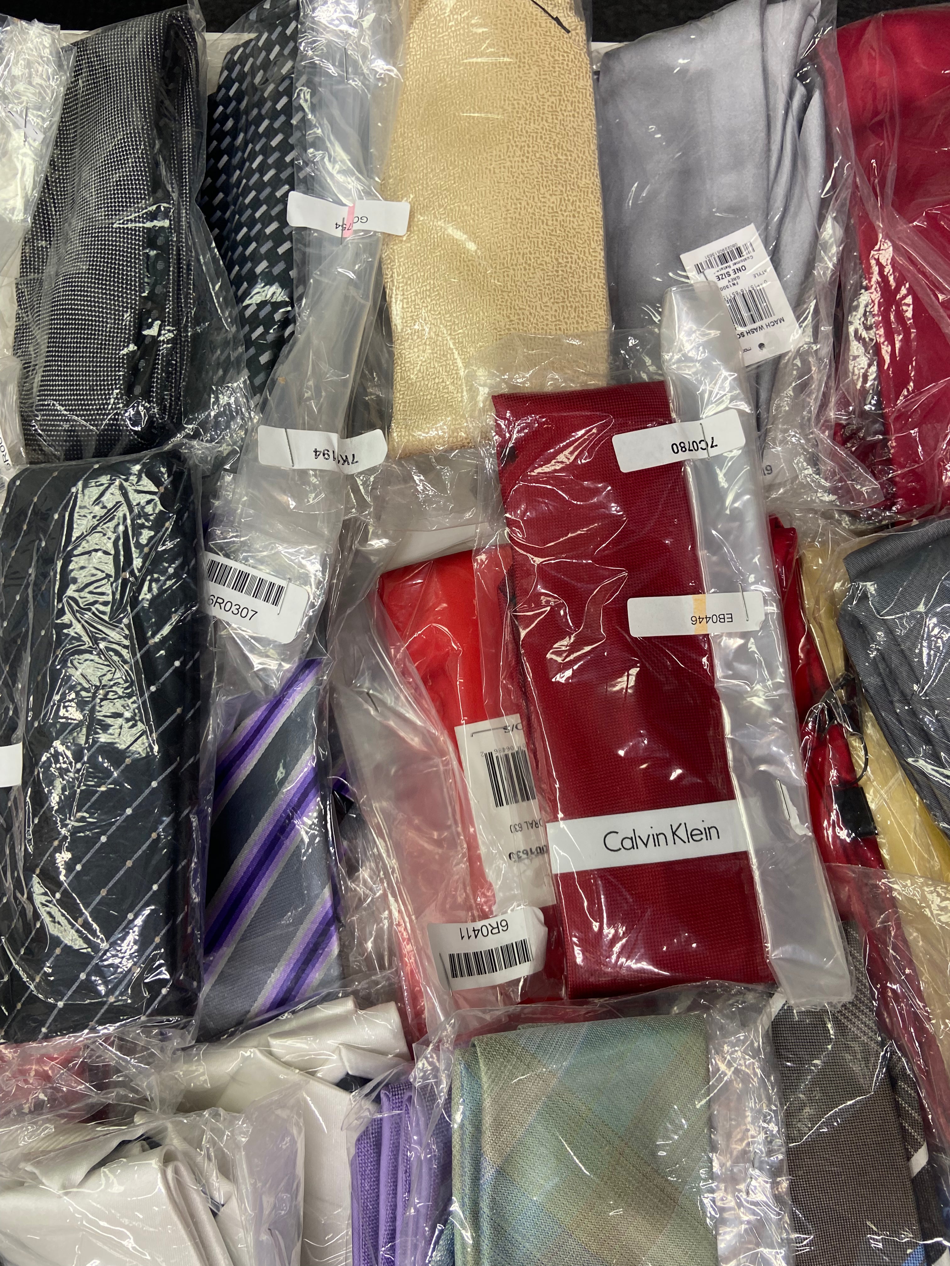 Men's Neckties Wholesale Lot, NAUTICA, TOMMY HILFIGER, MICHAEL KORS, KENNETH COLE, RYAN SEACREST, CALVIN KLEIN, and more, 108 items, CUSTOMER RETURNS