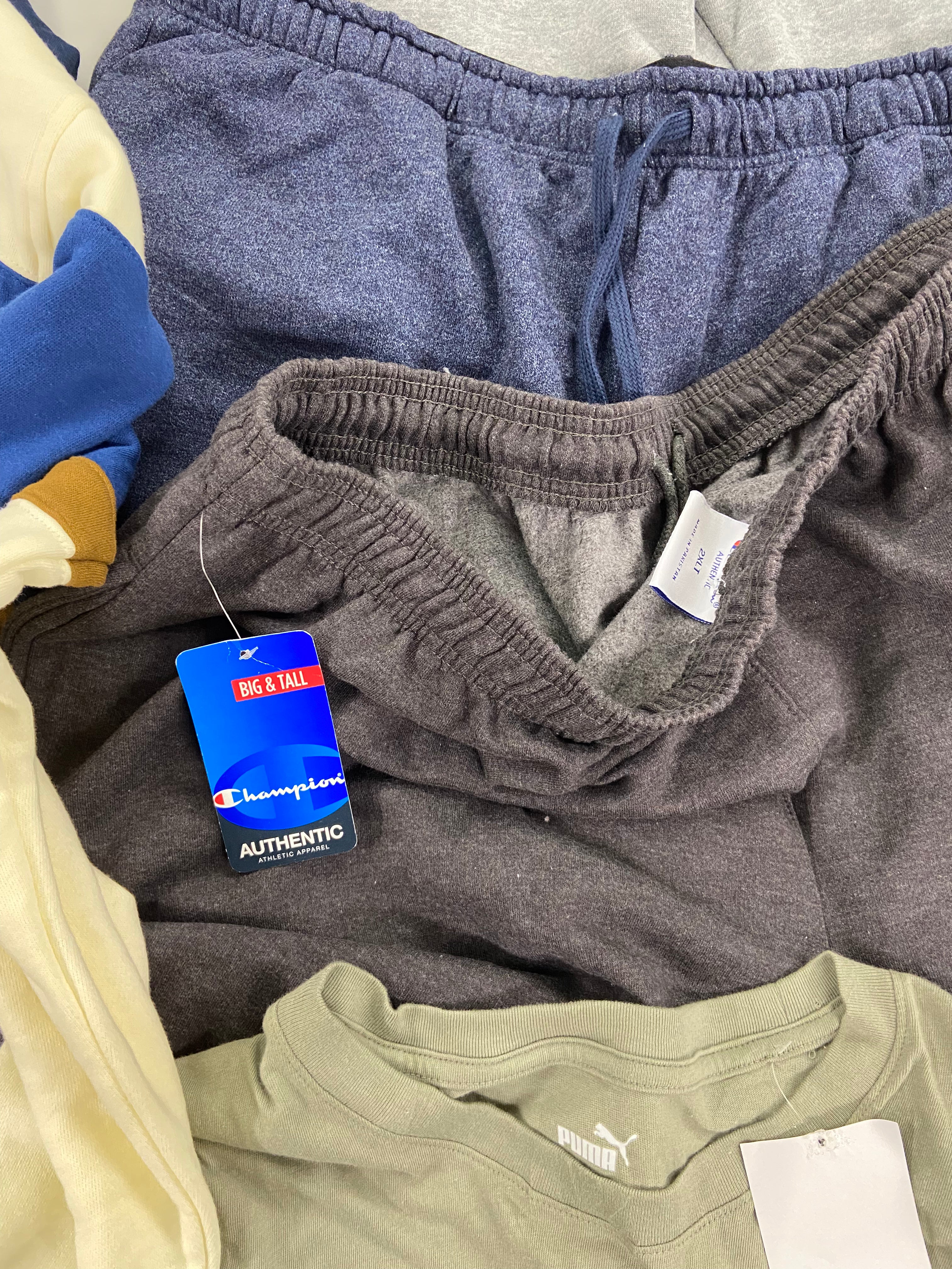 Men's Clothing Sweatshirts, Hats & Others, Wholesale Lot, PUMA, NEW ERA, HURLEY, EDDIE BAUER, CHAMPION and more, 17 items, Shelf Pulls, MSRP $1,002