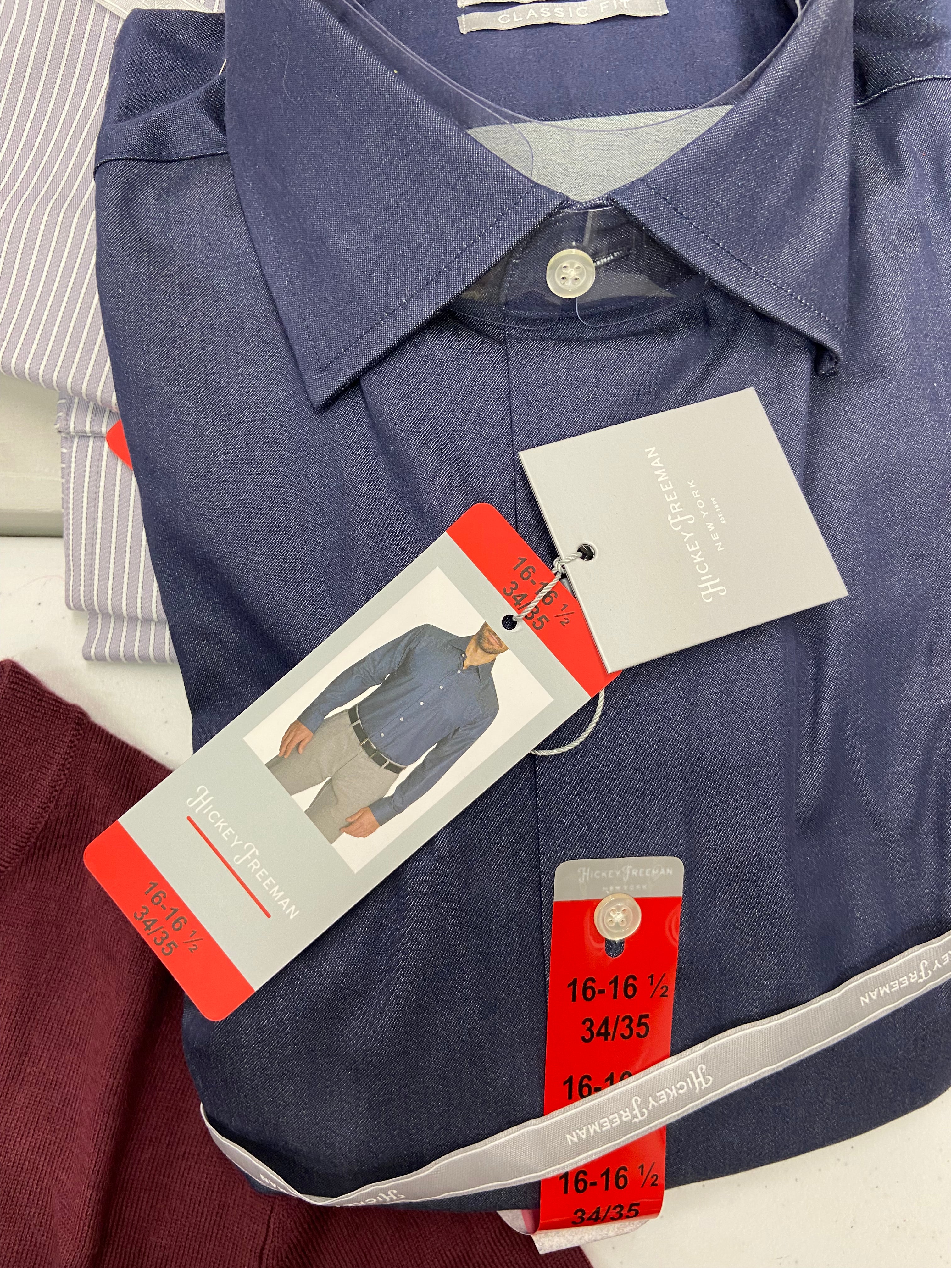 Men's Clothing Dress Shirts & Sweaters Wholesale Lot, BANANA REPUBLIC, HICKEY FREEMAN, 14 items, Shelf Pulls, MSRP $1,158