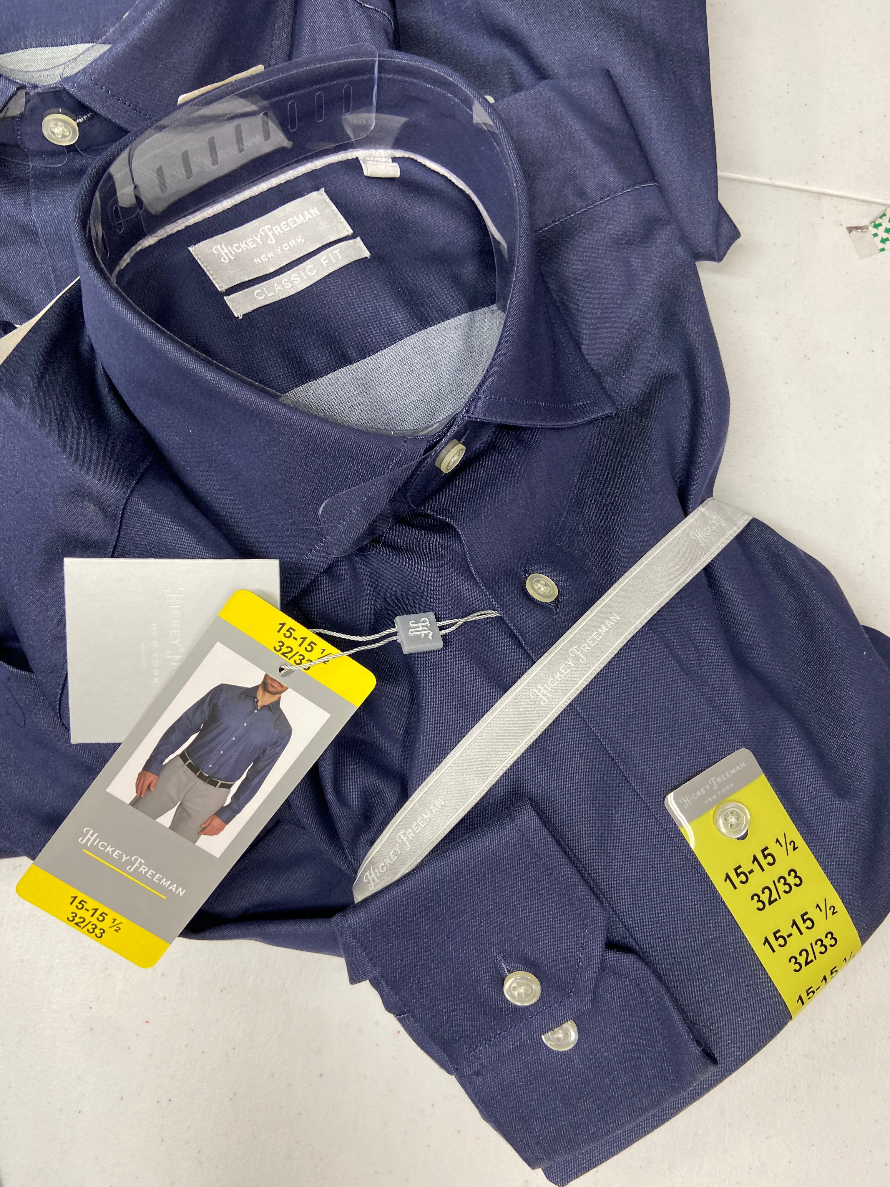 Men's Clothing Dress Shirts Only Wholesale Lot, HICKEY FREEMAN, 15 items, Shelf Pulls, MSRP $900