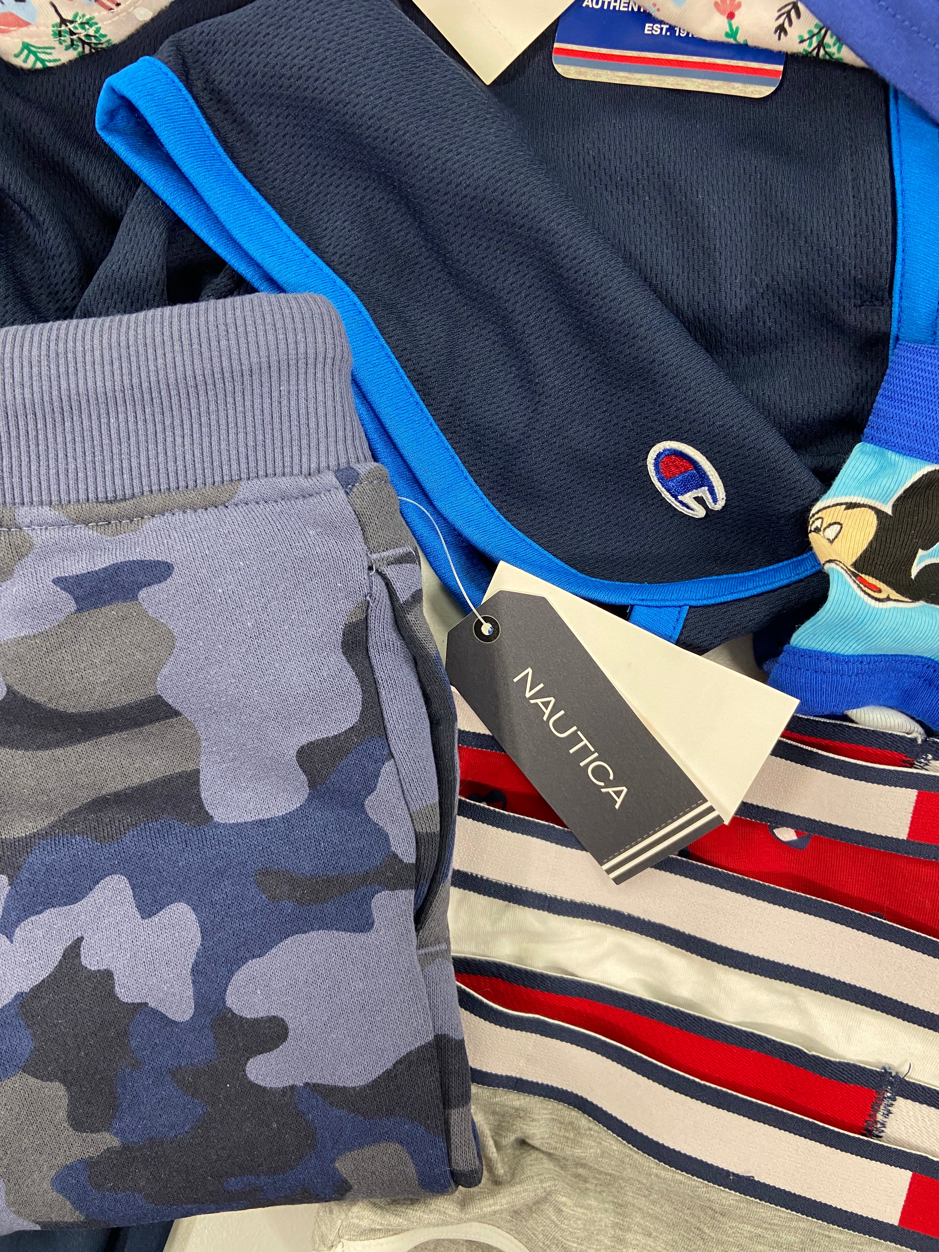 Baby's Clothing Assorted Wholesale Lot, TOMMY HILFIGER, NAUTICA, CALVIN KLEIN CHAMPION, PINKFONG, FIRST IMPRESSIONS and more, 35 items, Shelf Pulls, MSRP $598