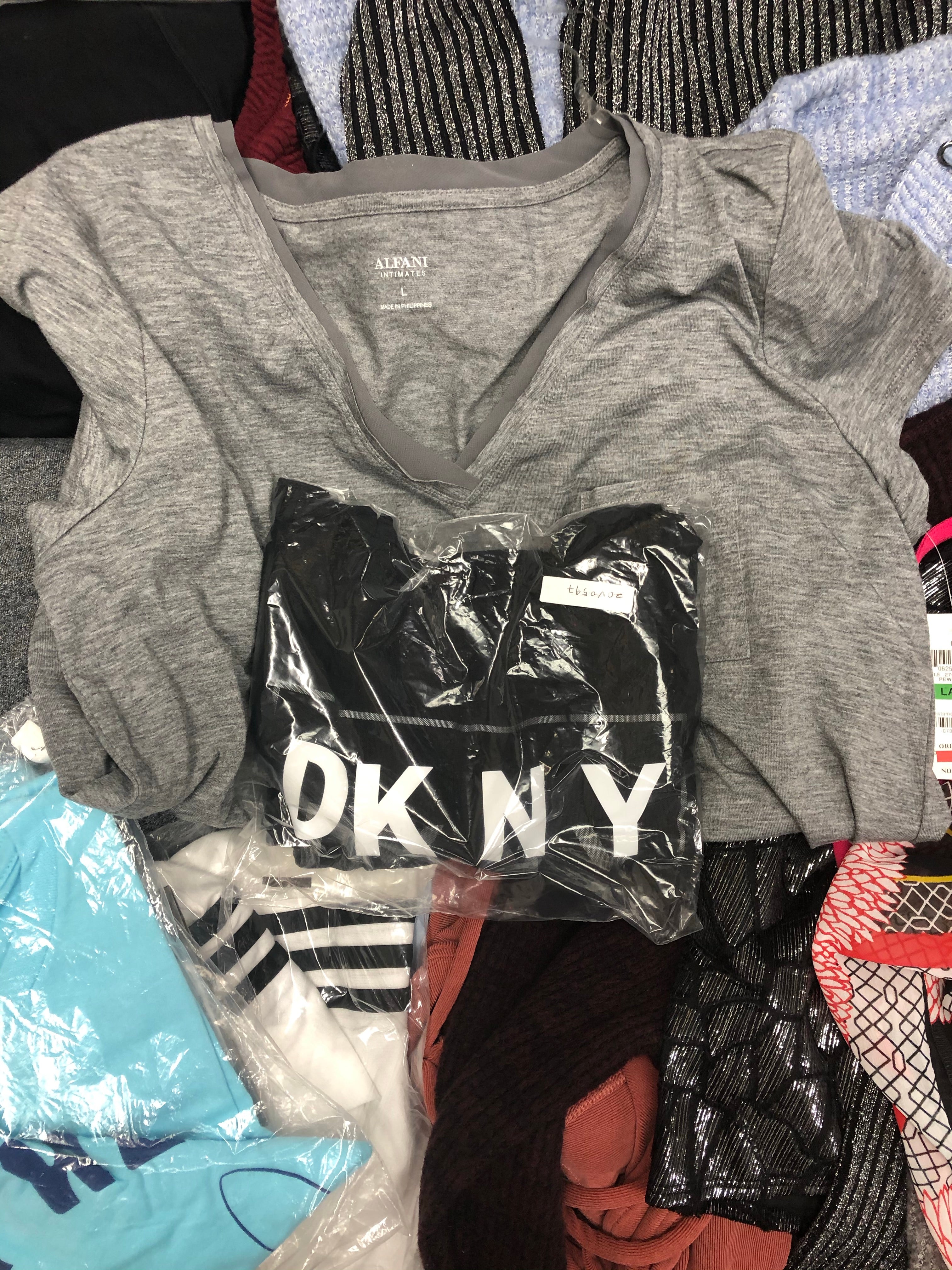 Women's Clothing Tops Wholesale Lot, DKNY, FILA, ADIDAS, CALVIN KLEIN, FREE PEOPLE, ALFANI and more, 26 Units, Shelf Pulls, MSRP $1,410