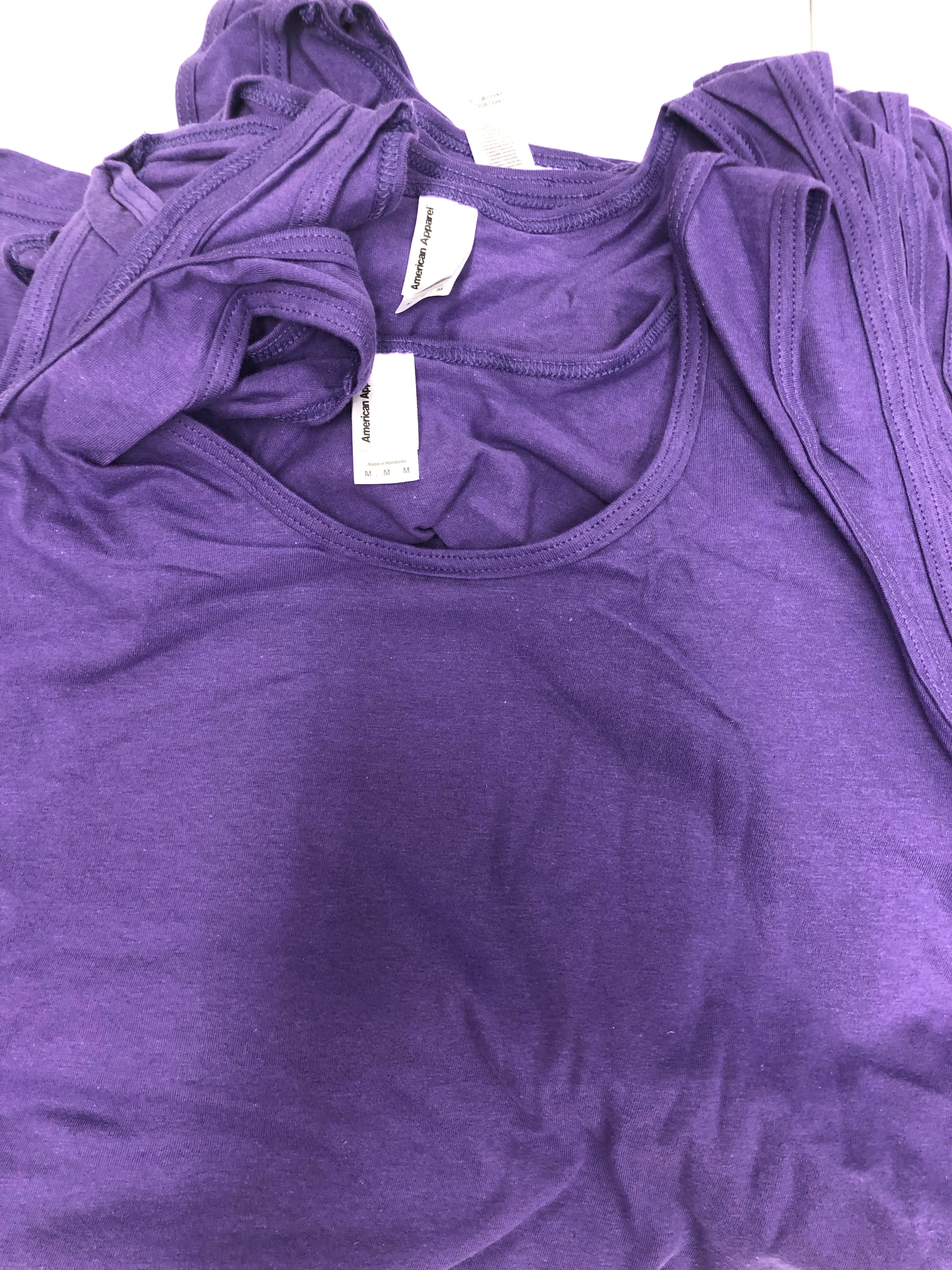 Men's Clothing Tops Sleevless Wholesale Lot, AMERICAN APPAREL ONLY, 51 Items, Shelf Pulls, MSRP $918