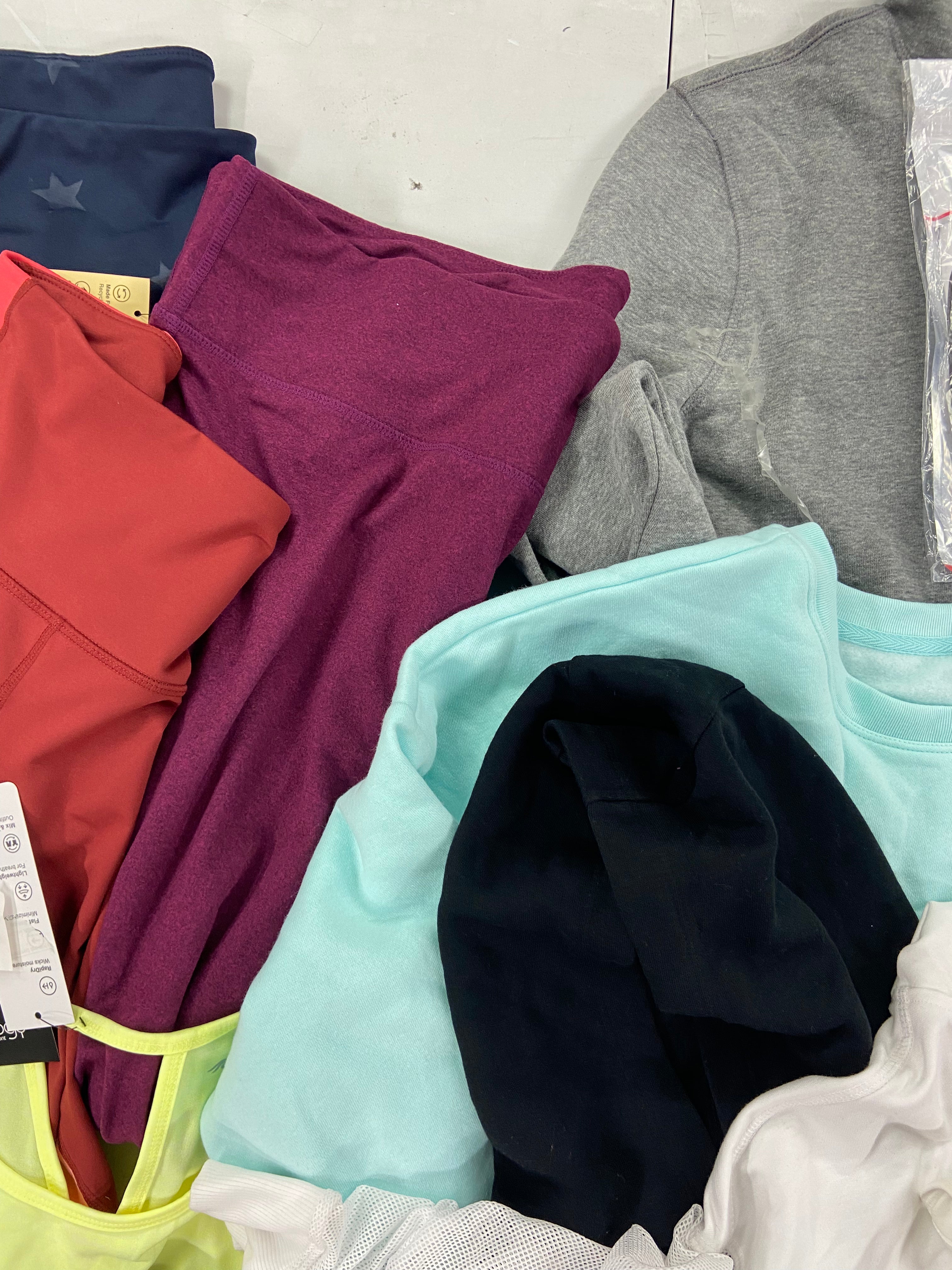 Women's Clothing Activewear Wholesale Lot, ADIDAS, CALVIN KLEIN, UNDER ARMOUR, DKNY, IDEOLOGY and more, 23 items, Shelf Pulls, MSRP $592